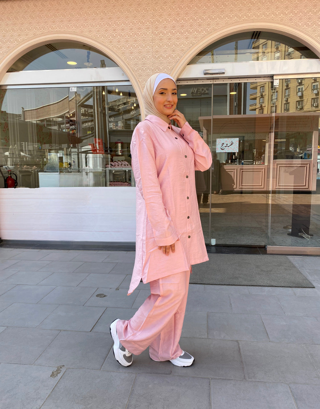 Pink Linen Set