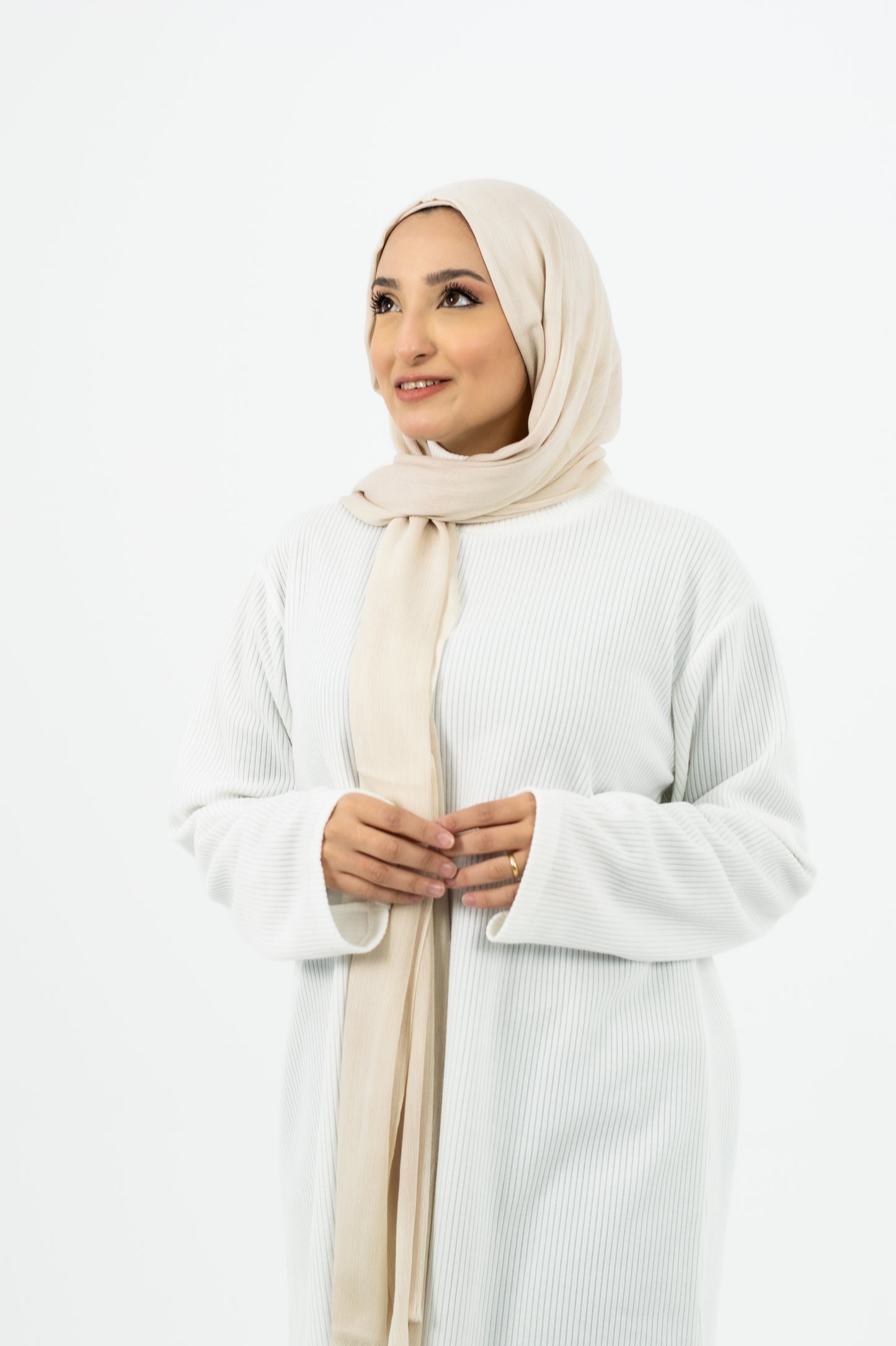 Basic Long Sleeve Tunic - Off-White