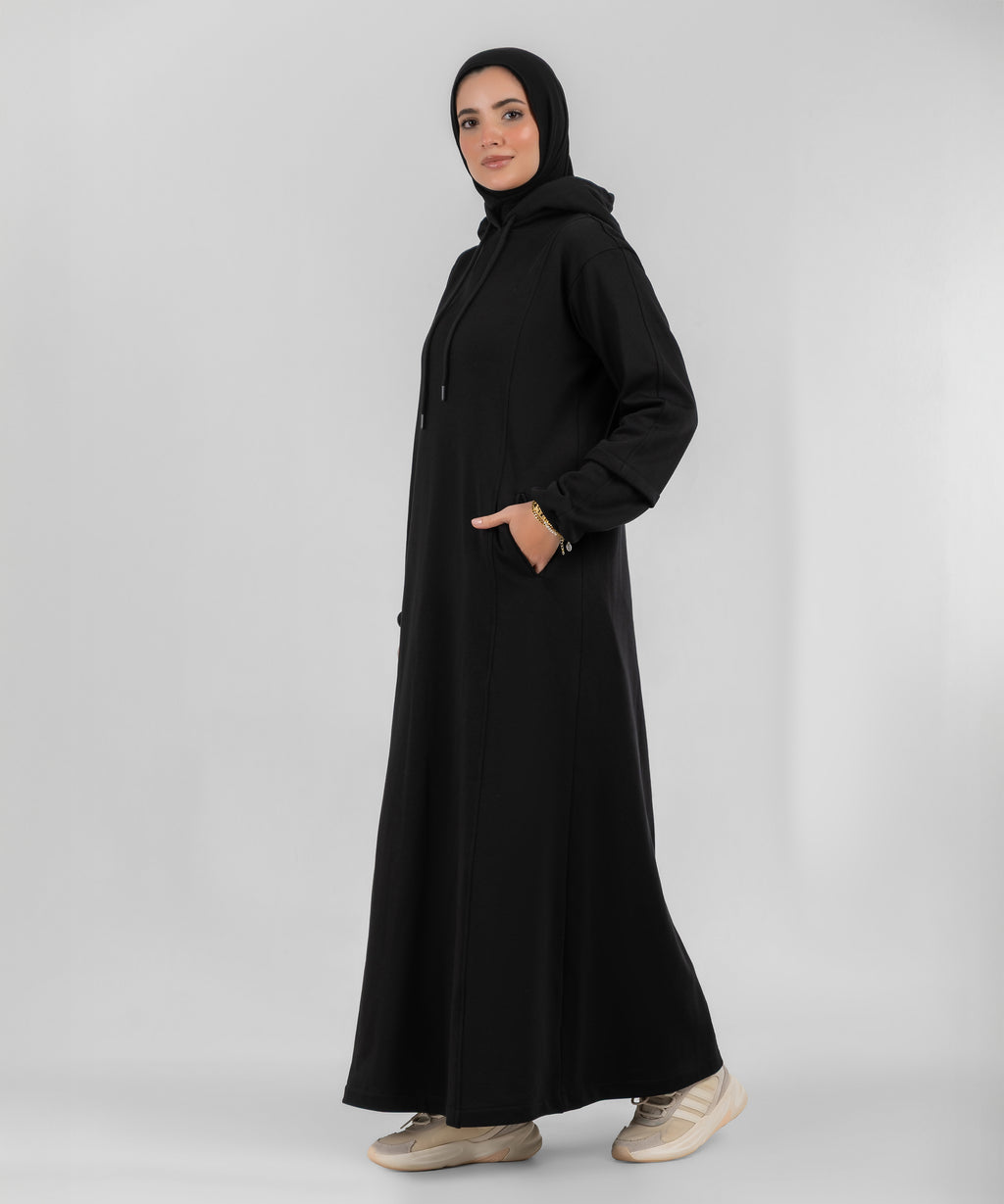 Black Hoodie Dress (0026)