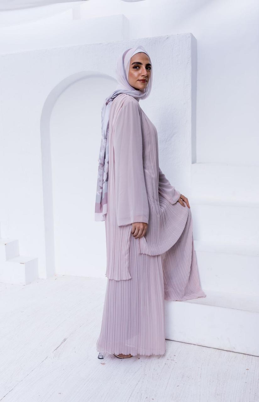 Flowy Kashmir Pleated Set