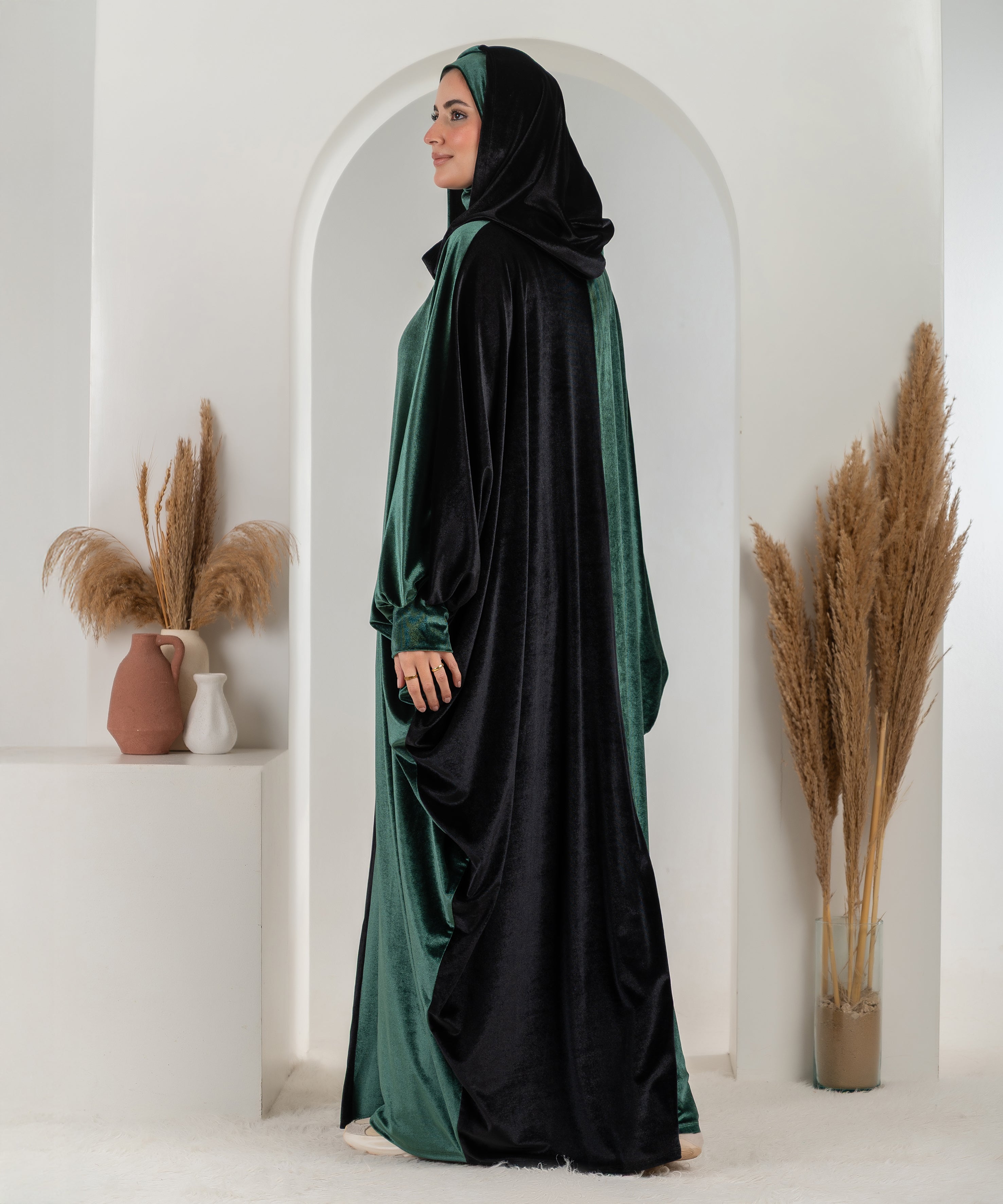 Double Color Velvet Isdal - اسدال قطيفة نصفين