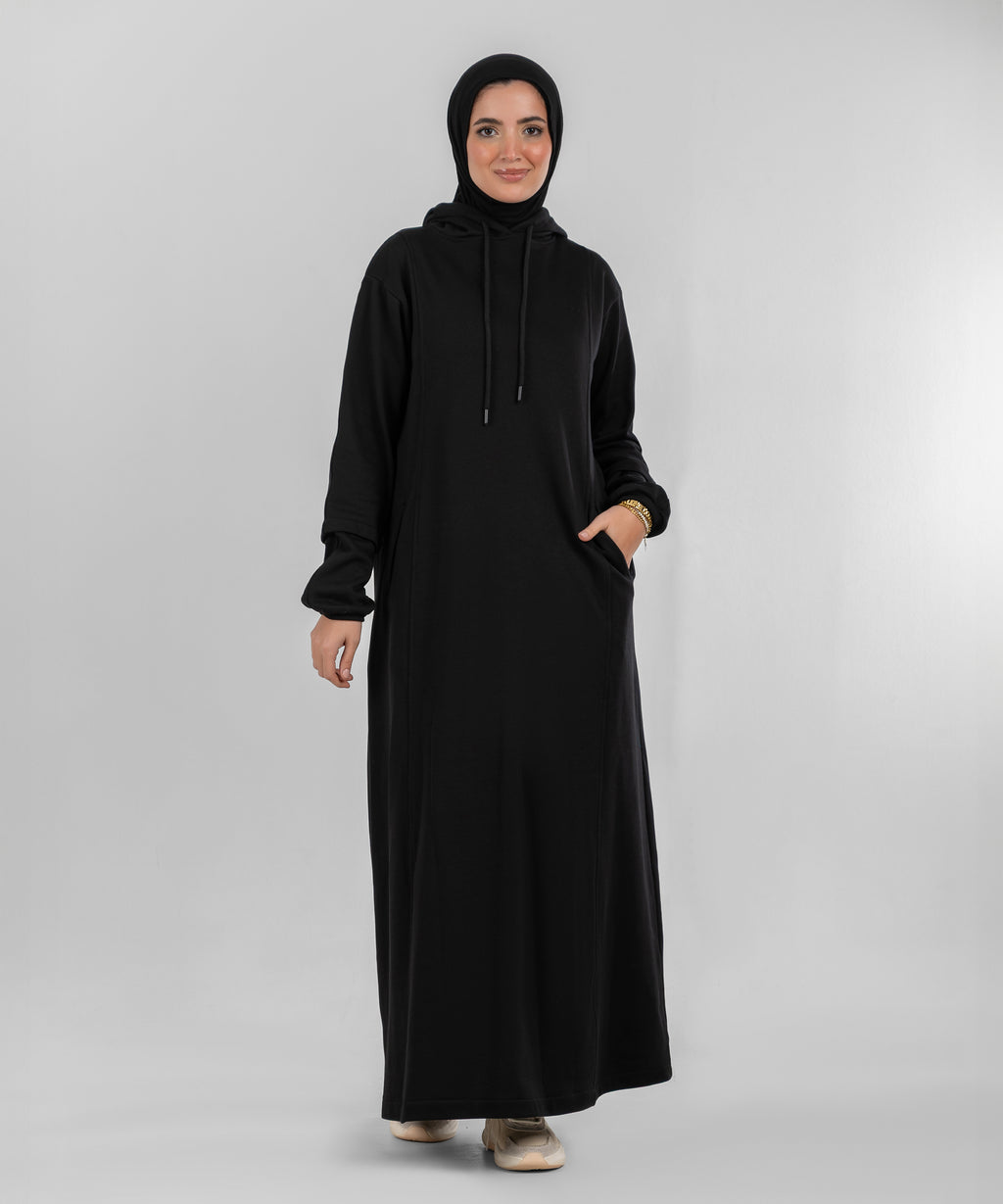Black Hoodie Dress (0026)