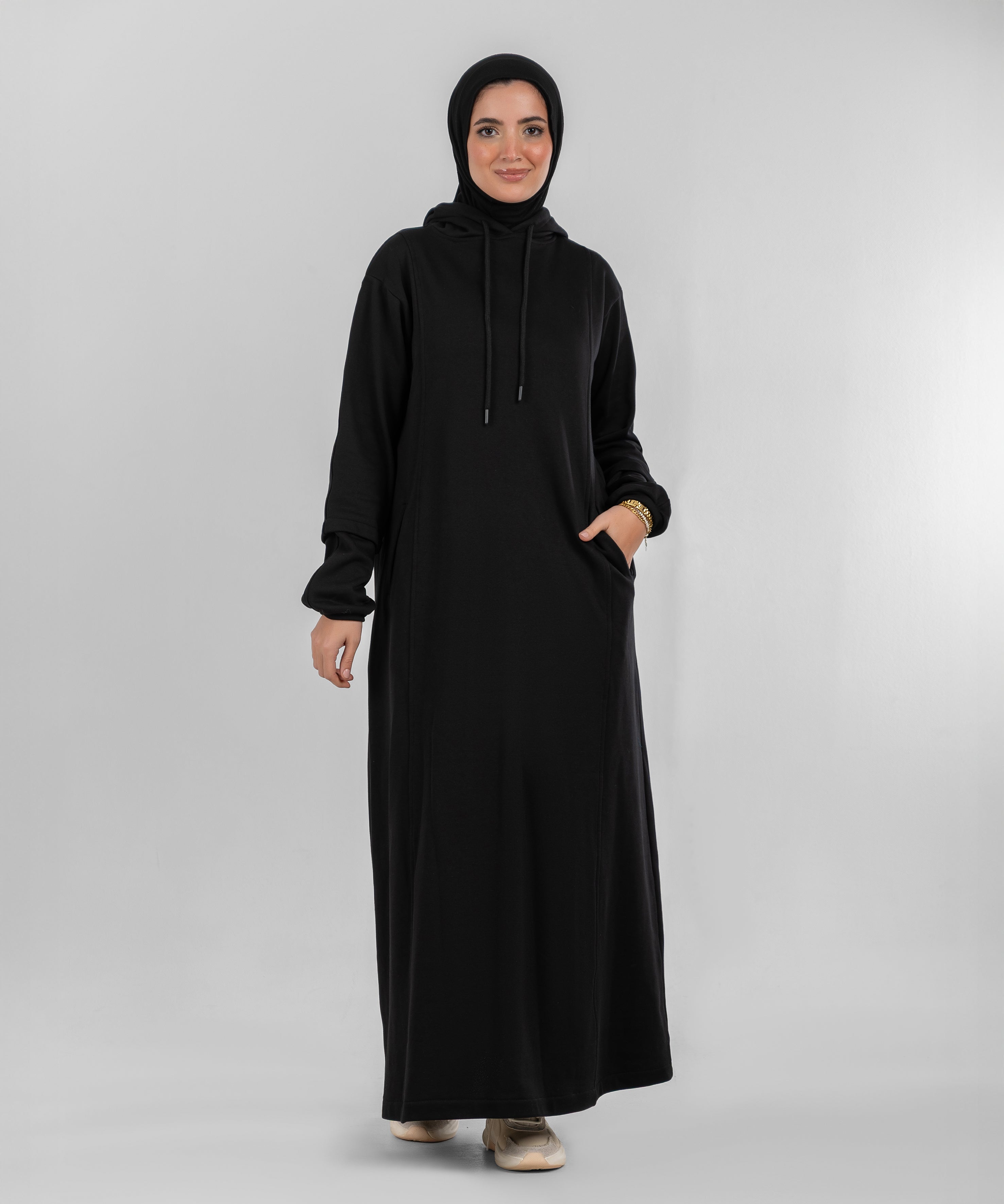 Black Hoodie Dress (0026)