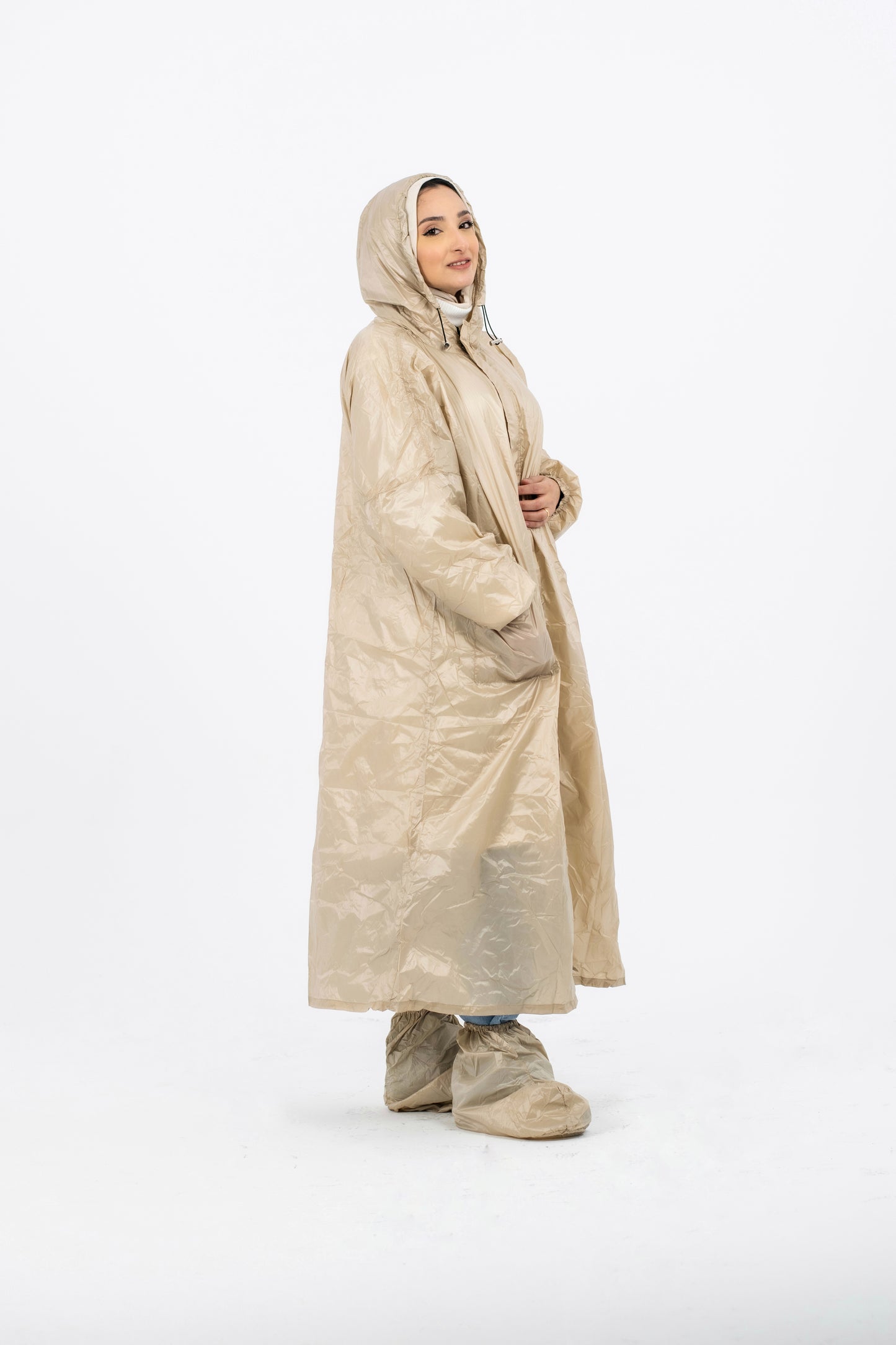 Waterproof Rain Coat ( 3 pieces ) Beige