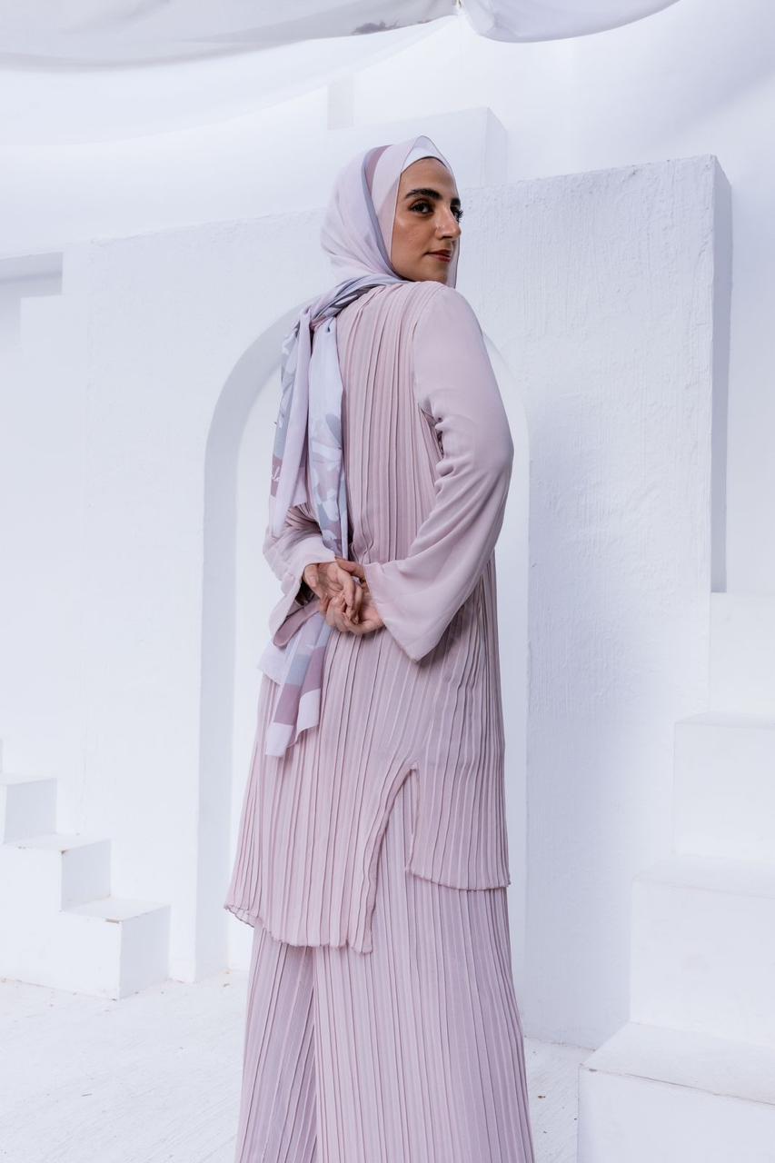 Flowy Kashmir Pleated Set