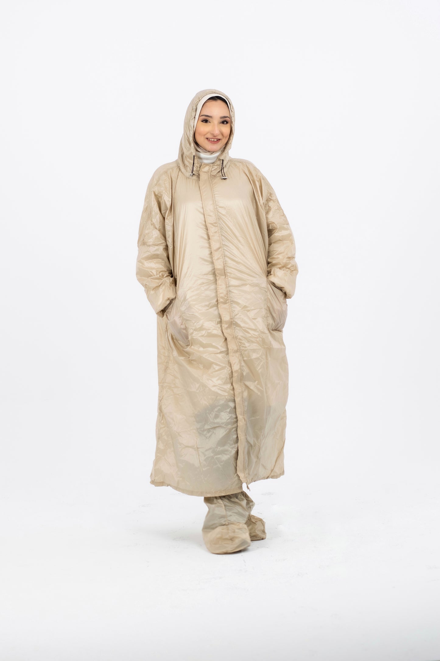 Waterproof Rain Coat ( 3 pieces ) Beige