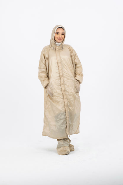 Waterproof Rain Coat ( 3 pieces ) Beige