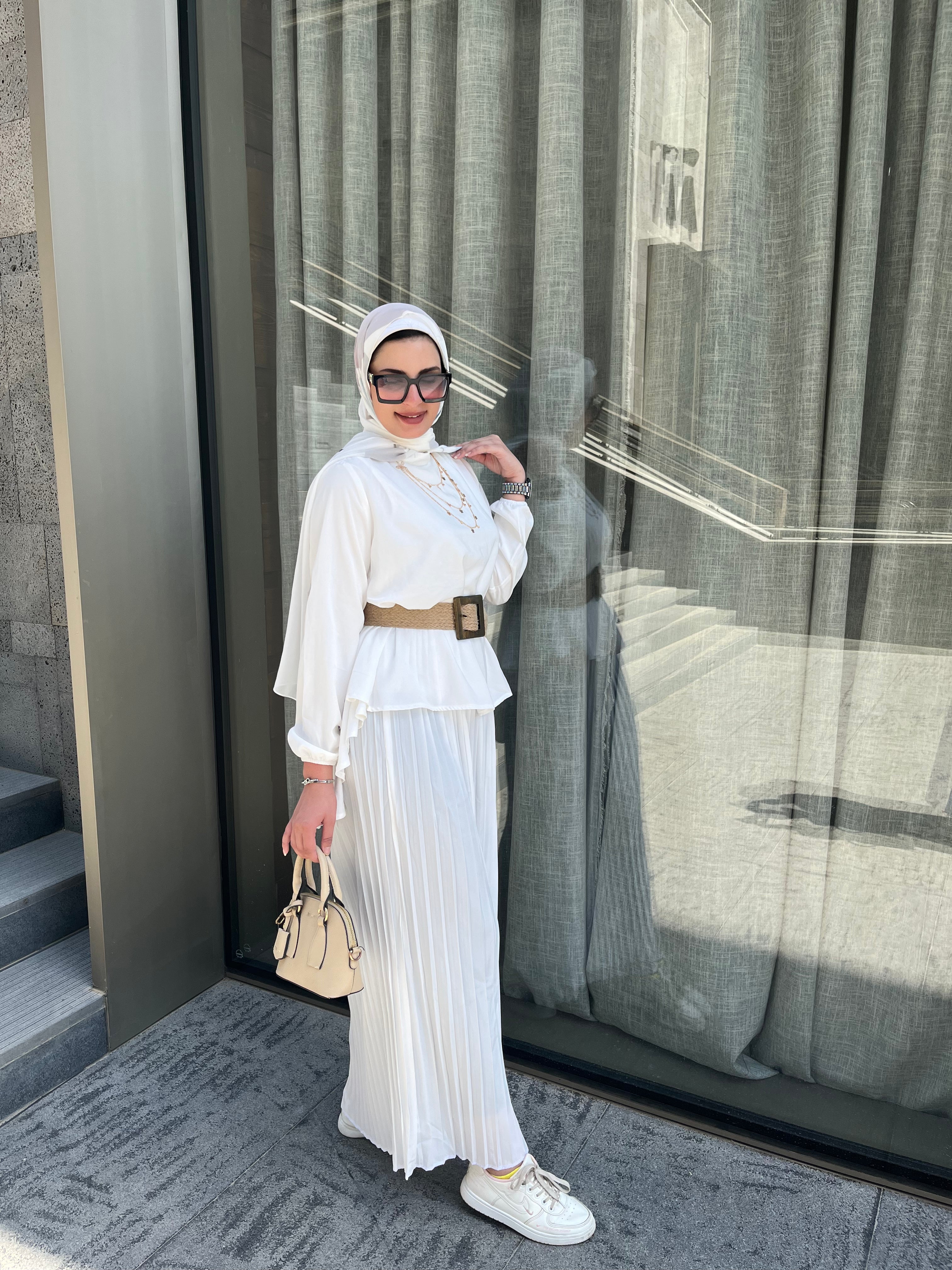 High Low Blouse Off White