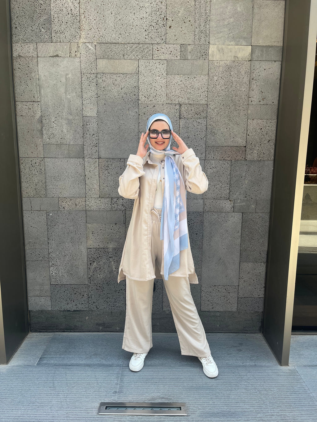 Dark Beige Linen Set