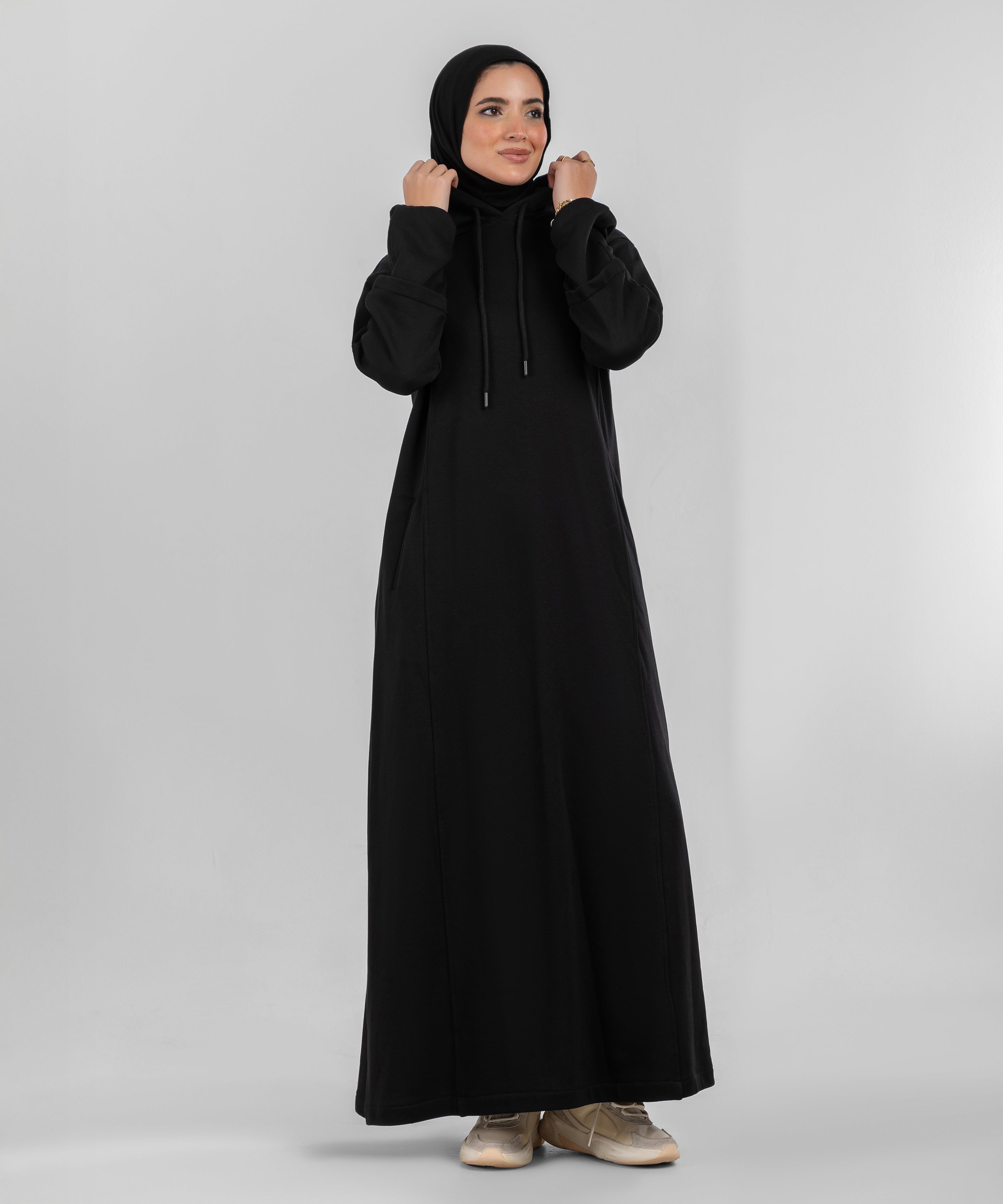 Black Hoodie Dress (0026)