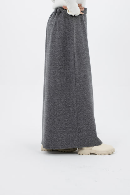 Soft Wool Skirt: Grey