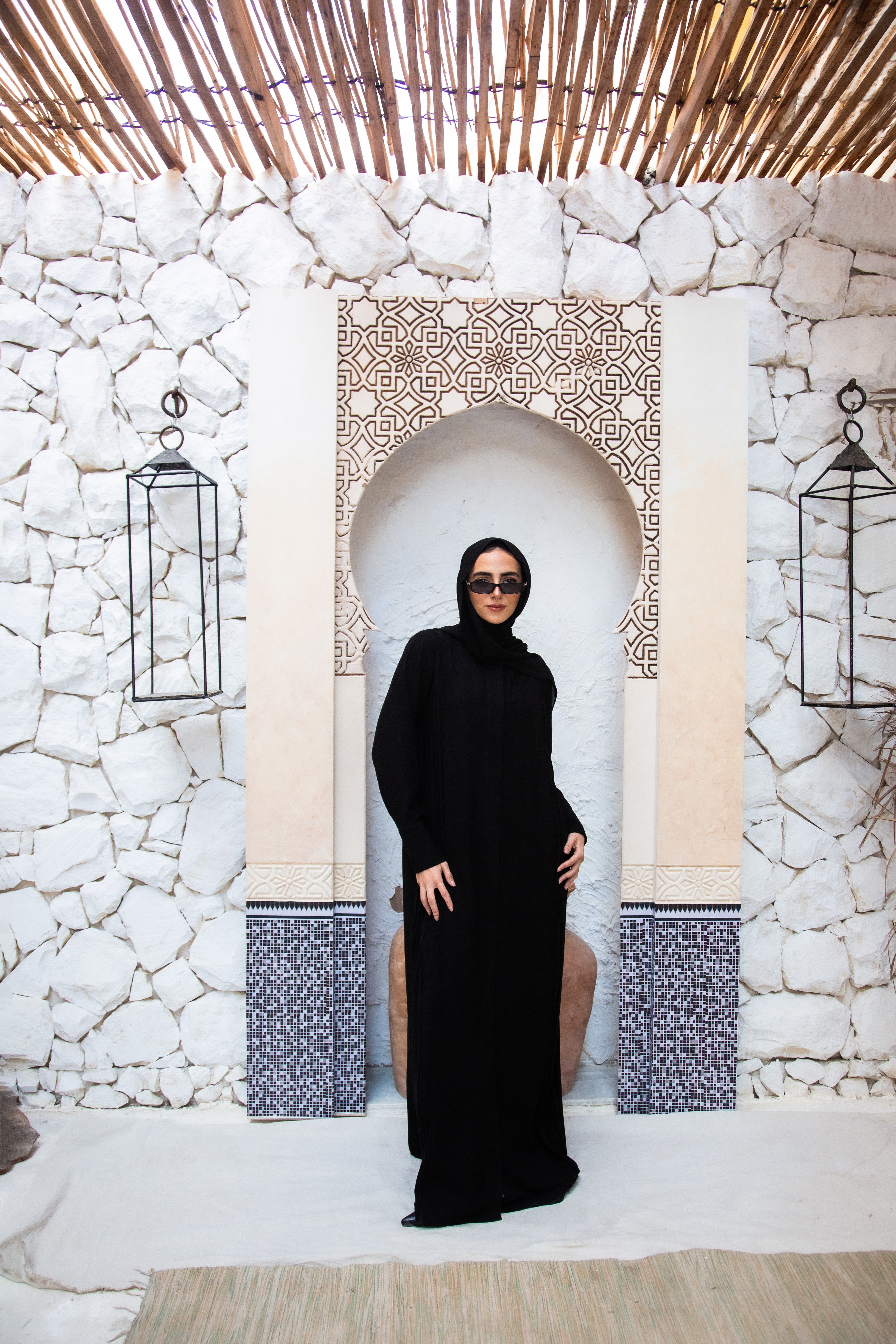 Elegant Pleated-Side Abaya