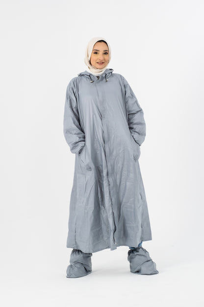 Waterproof Rain Coat ( 3 pieces ) Grey