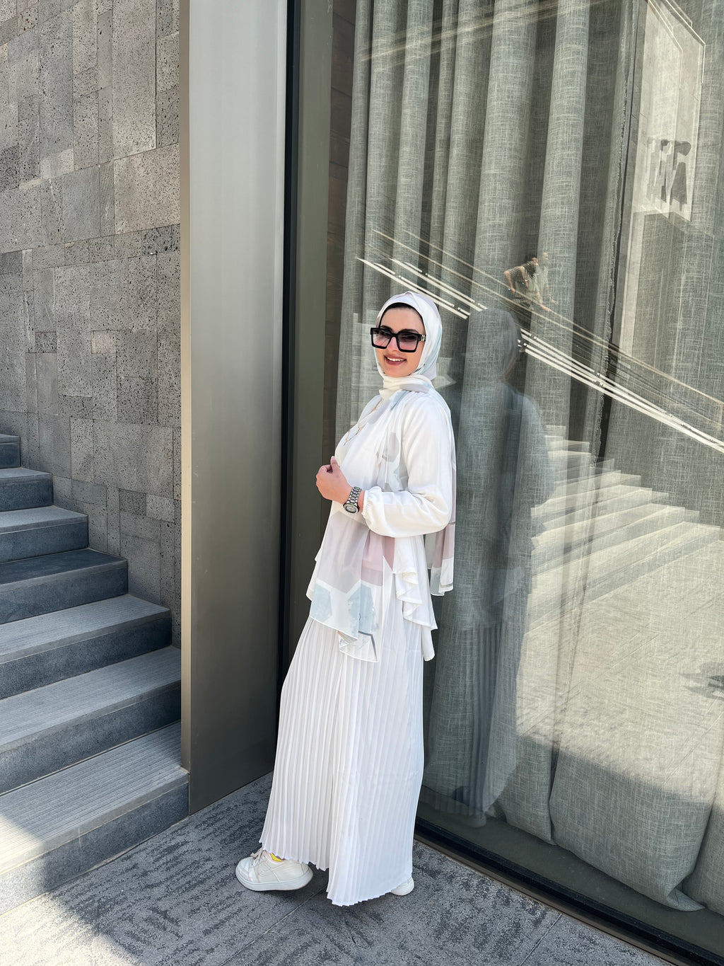 High Low Blouse Off White