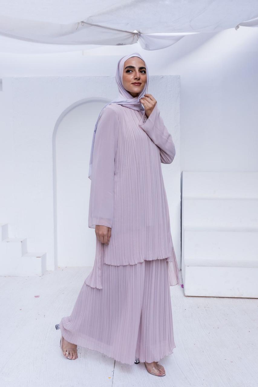 Flowy Kashmir Pleated Set