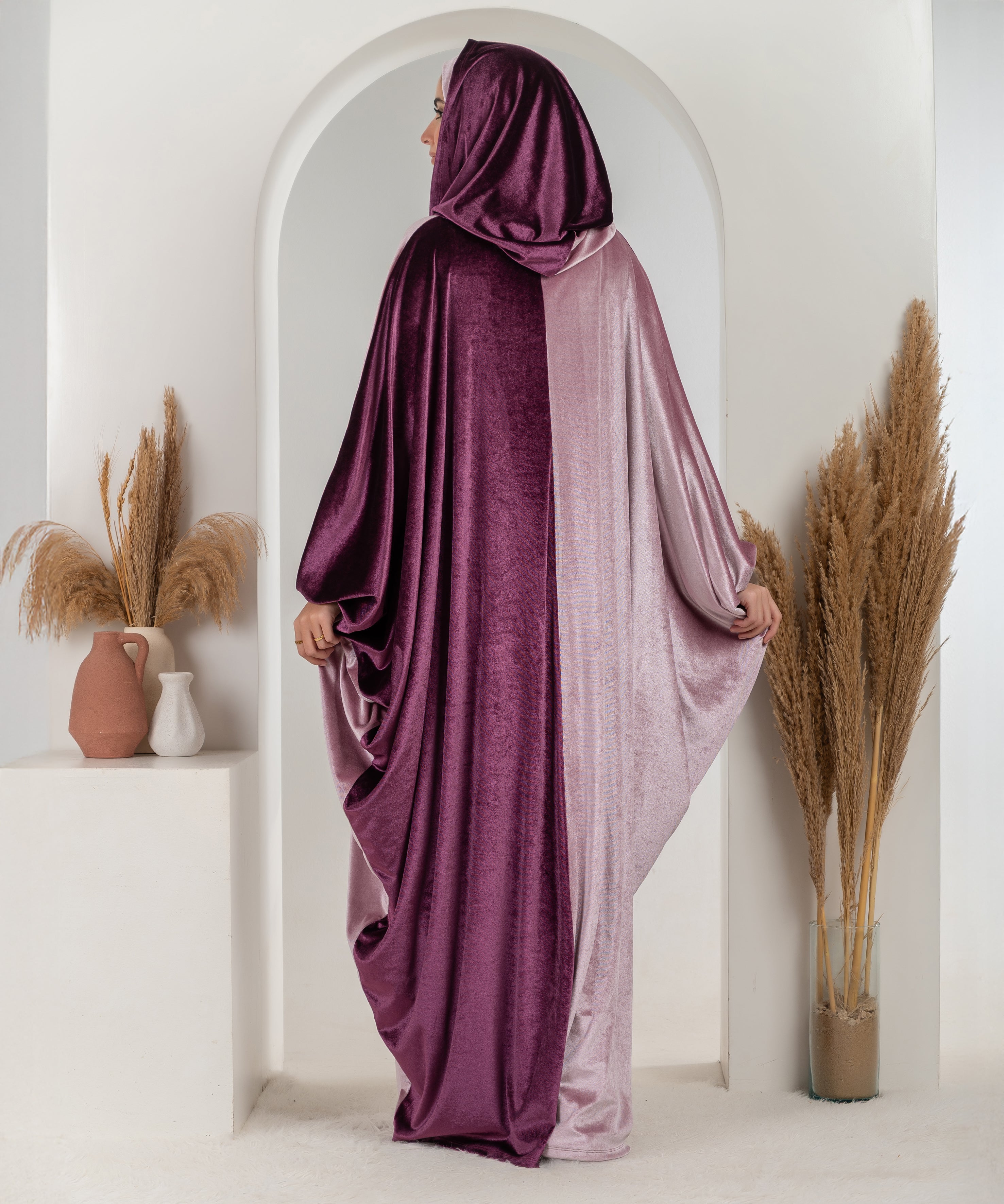 Double Color Velvet Isdal - اسدال قطيفة نصفين