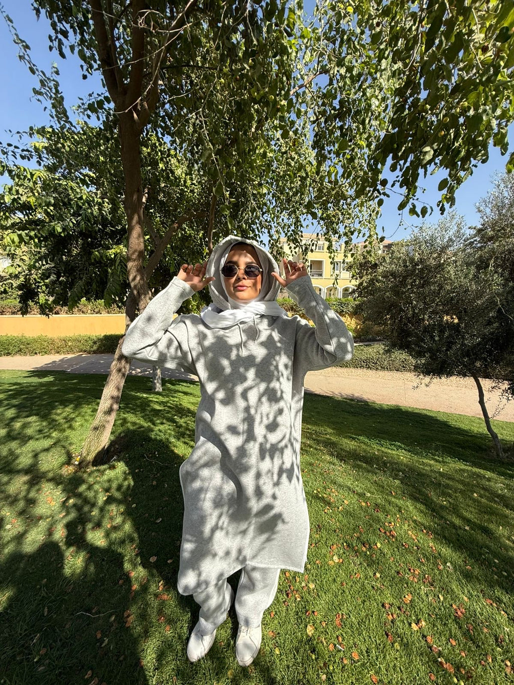 Modest Over Size Tracksuit - Grey