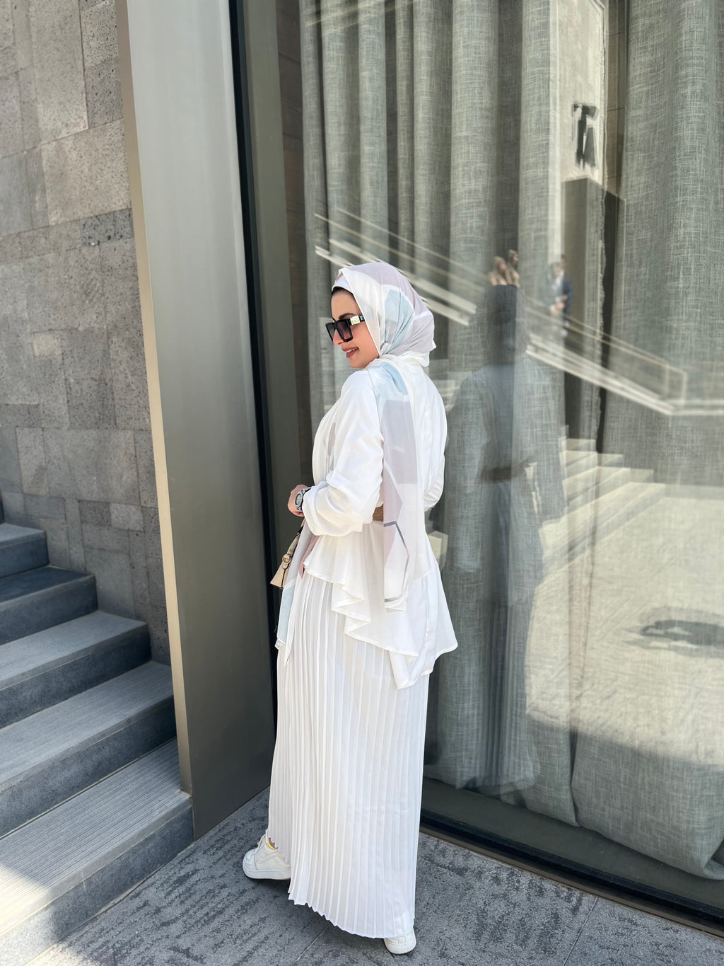 High Low Blouse Off White