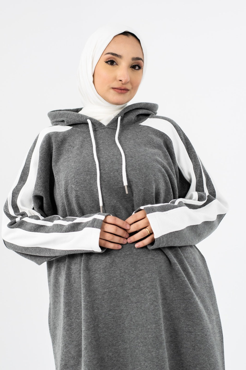 Modest Over Size Tracksuit - Grey