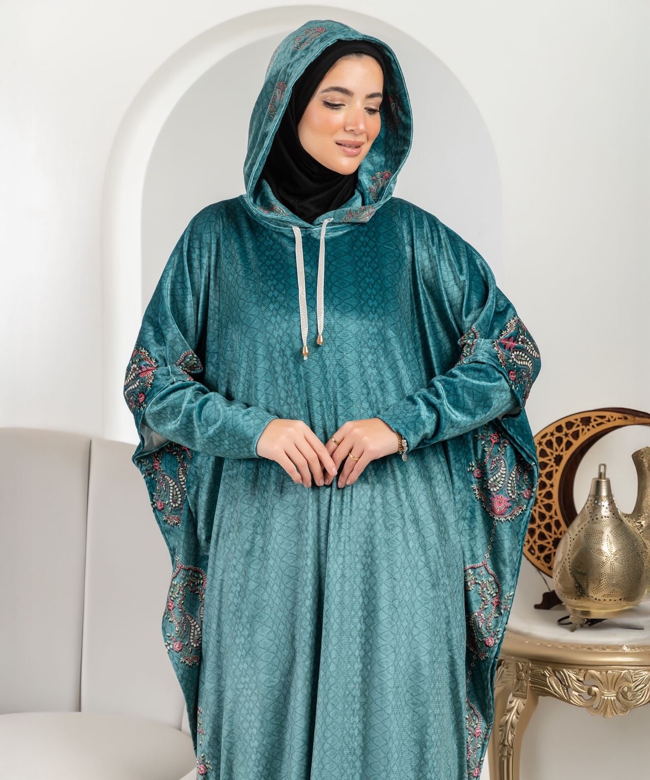 Elegance Printed Velvet Isdal - اسدال قطيفة مطبوع