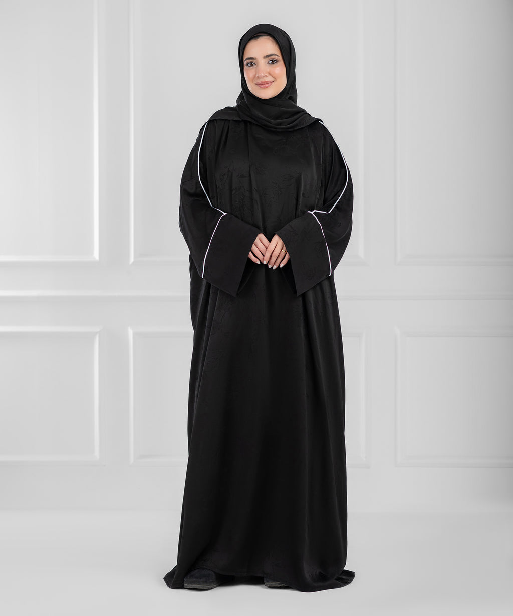 LAYAN Jacquard Satin isdal - اسدال ليان ستان جاكار  (black)
