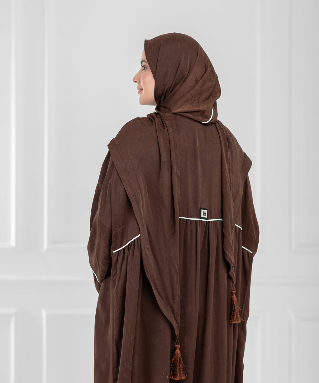 MOCHA Jacquard Satin isdal - اسدال موكا ستان جاكار  (mocha brown)