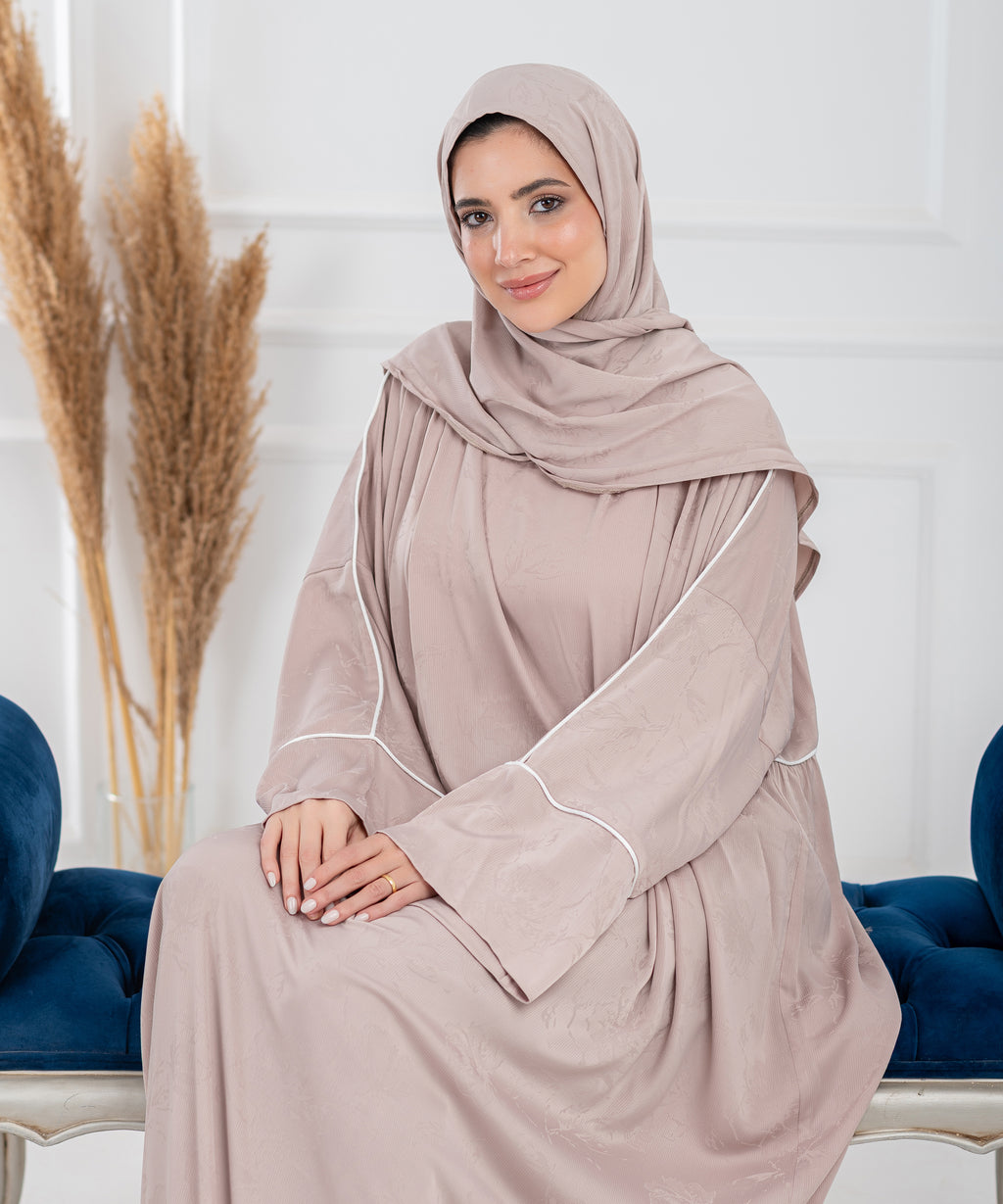 SOKOON Jacquard Satin isdal - اسدال سكون ستان جاكار  (beige)