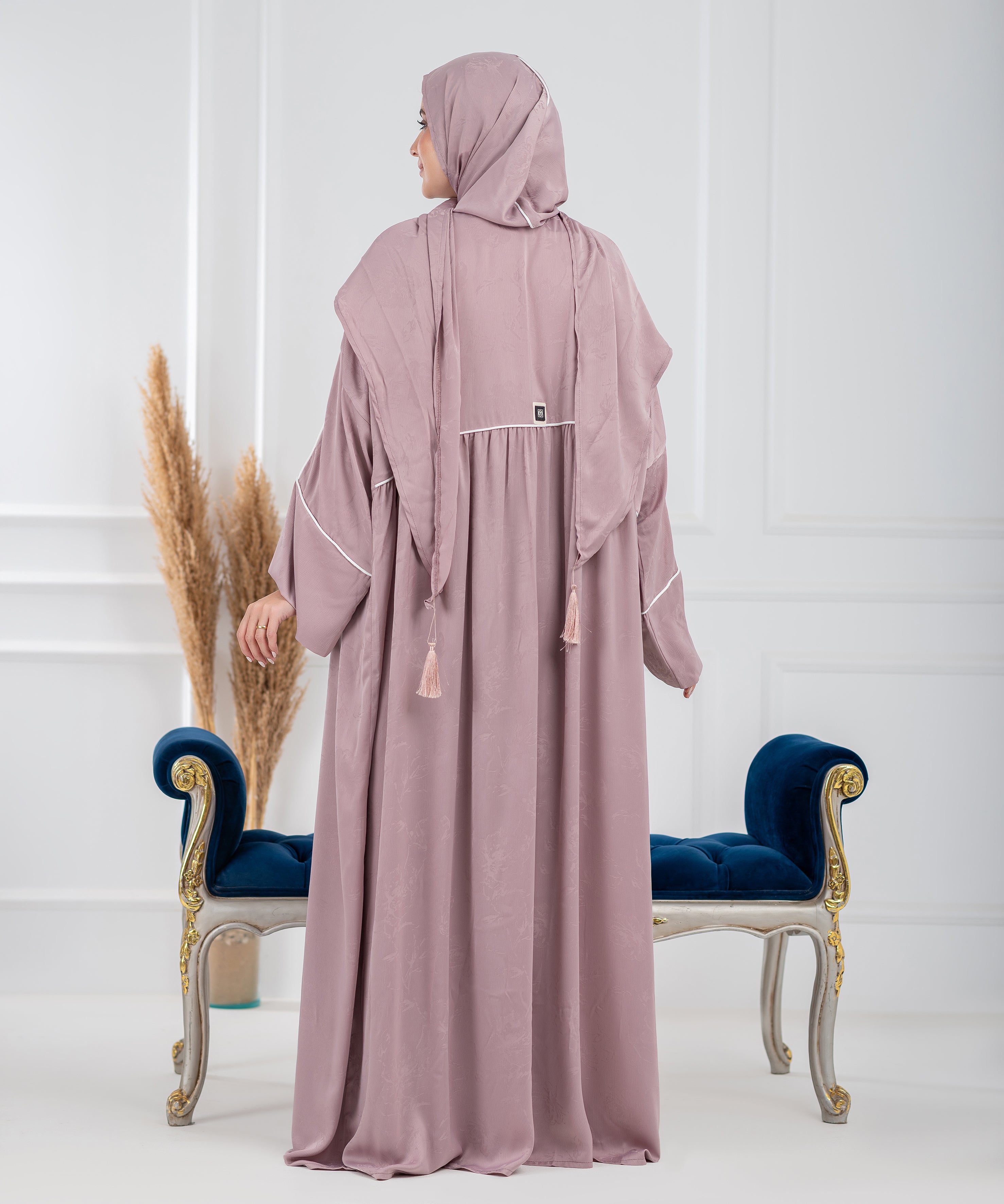 WARD Jacquard Satin isdal -  اسدال ورد ستان جاكار  (cashmere)