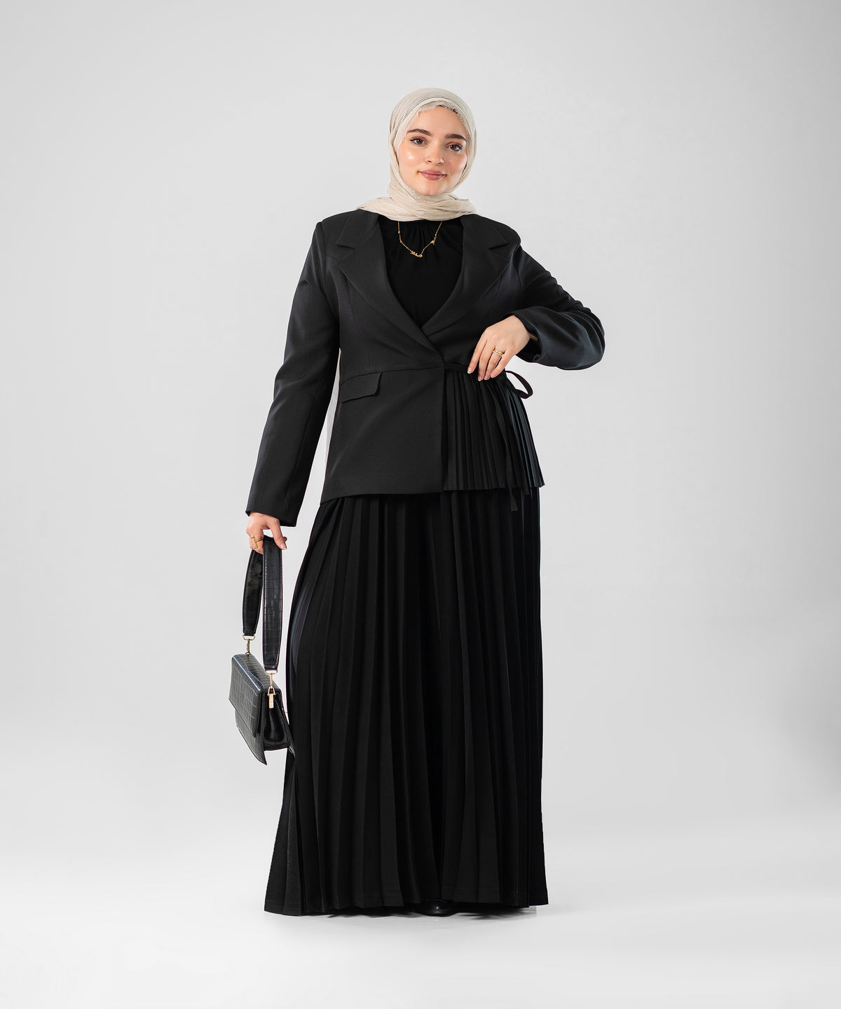 Pleated Blazer