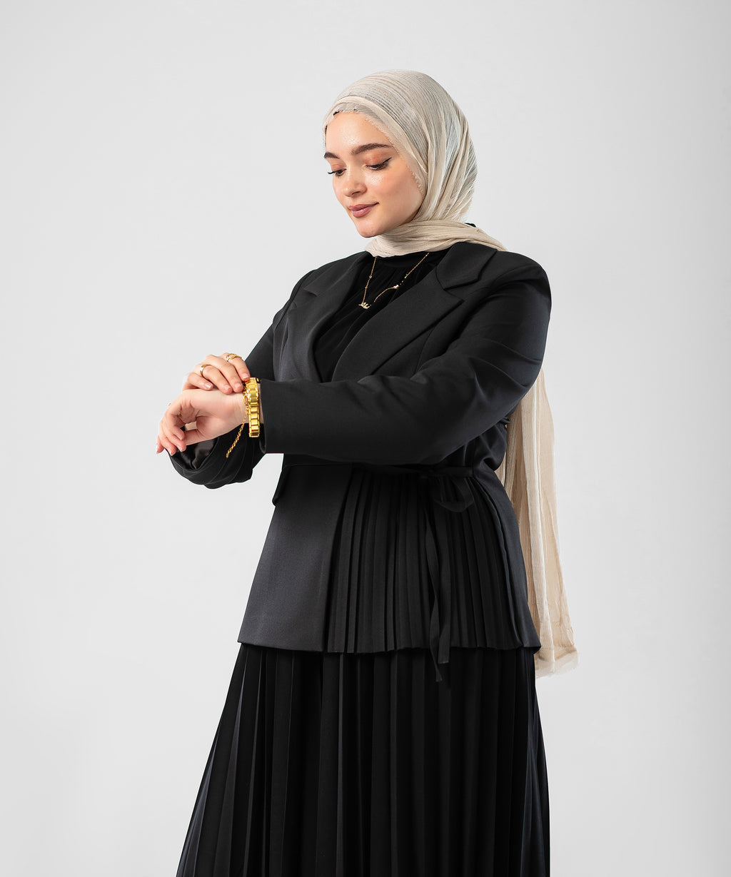 Pleated Blazer