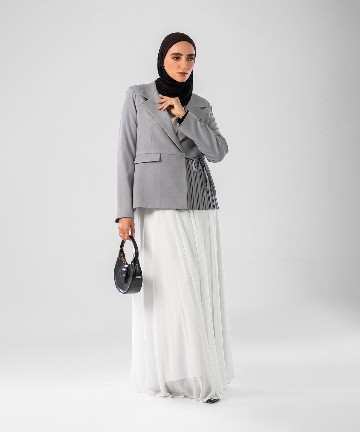 Pleated Blazer ( Brown )
