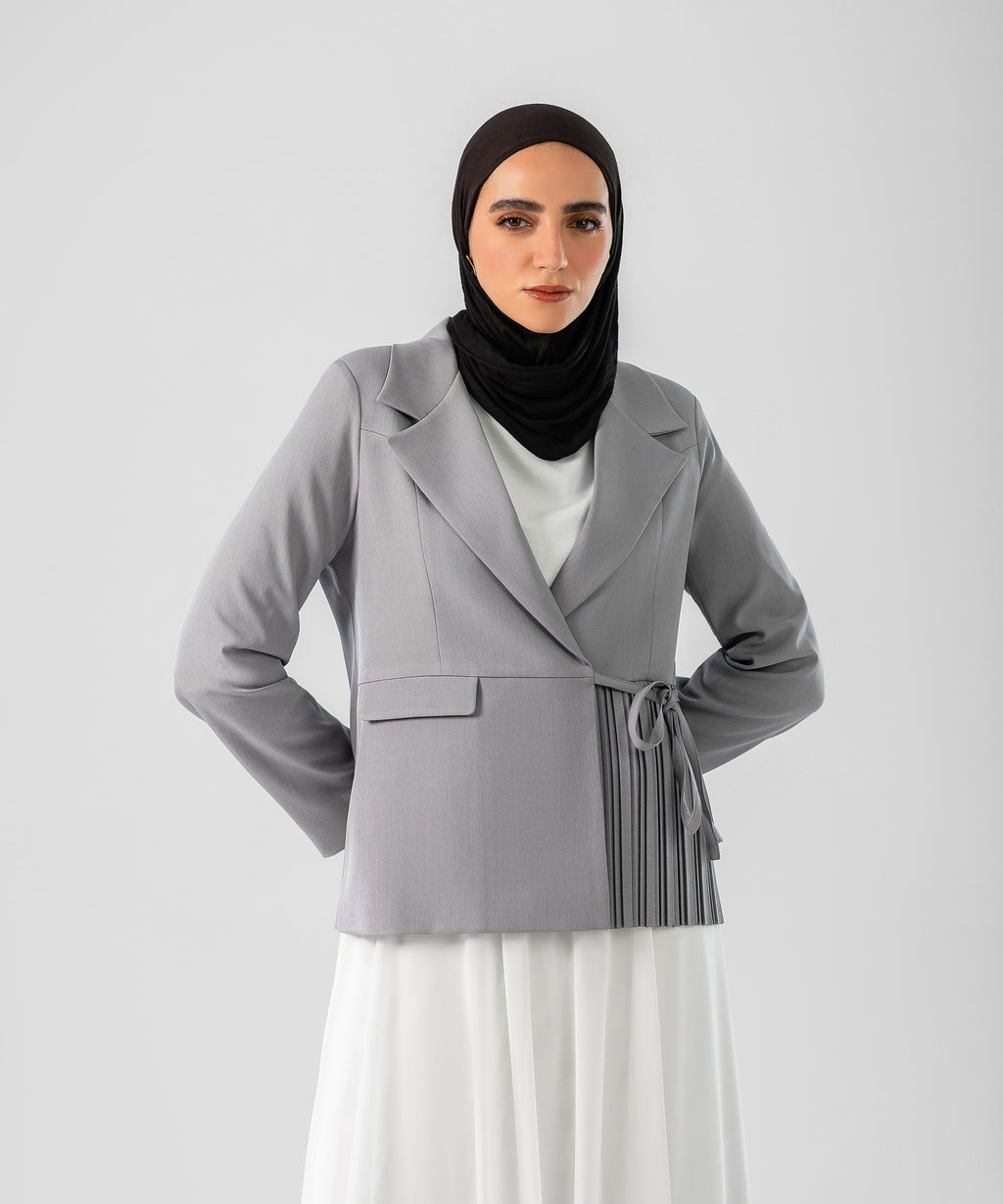Pleated Blazer