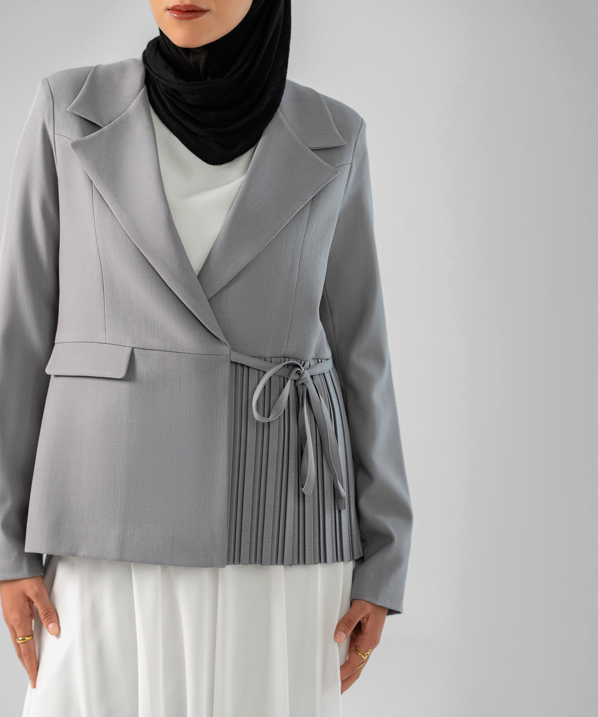 Pleated Blazer ( Brown )