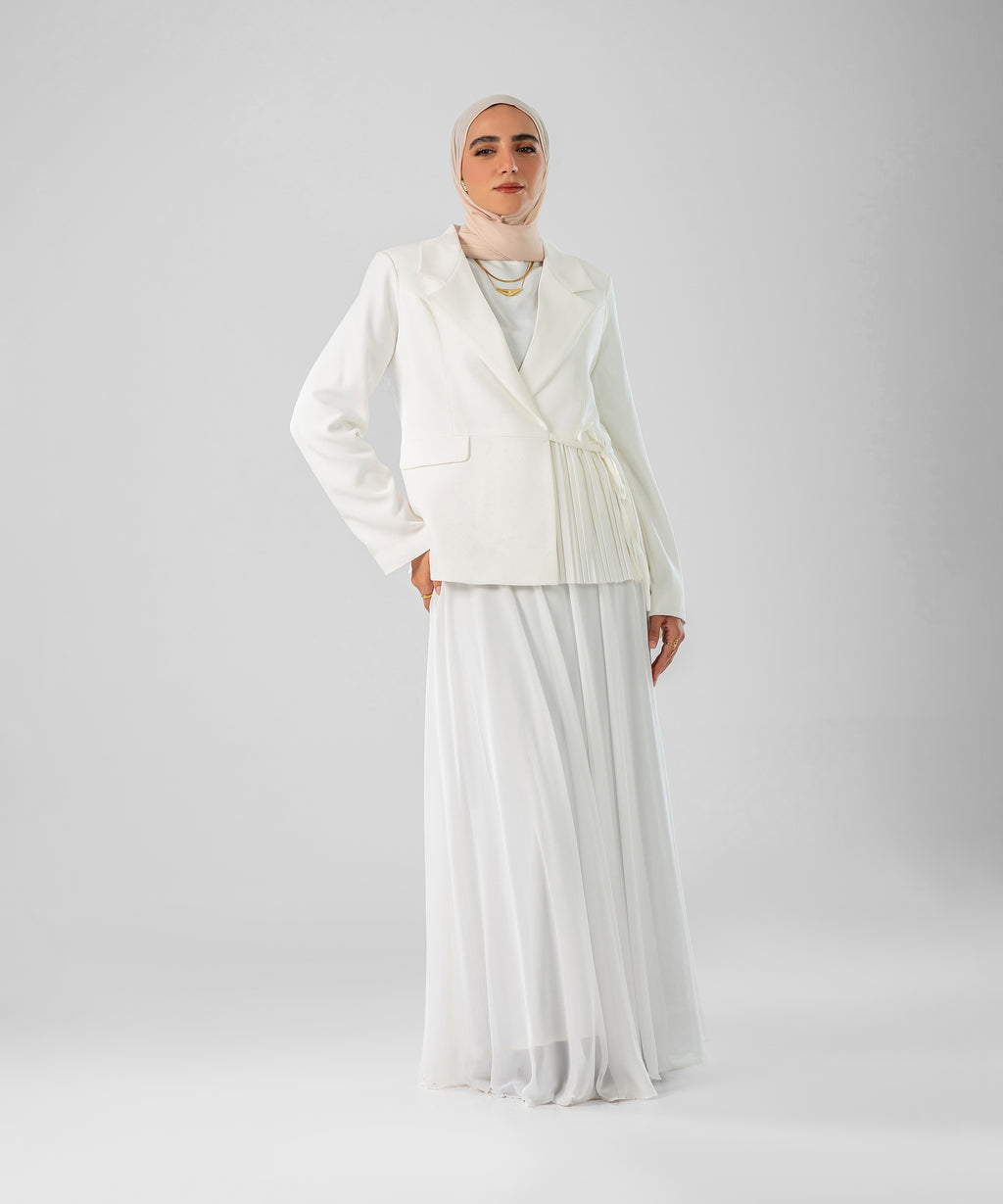 Pleated Blazer
