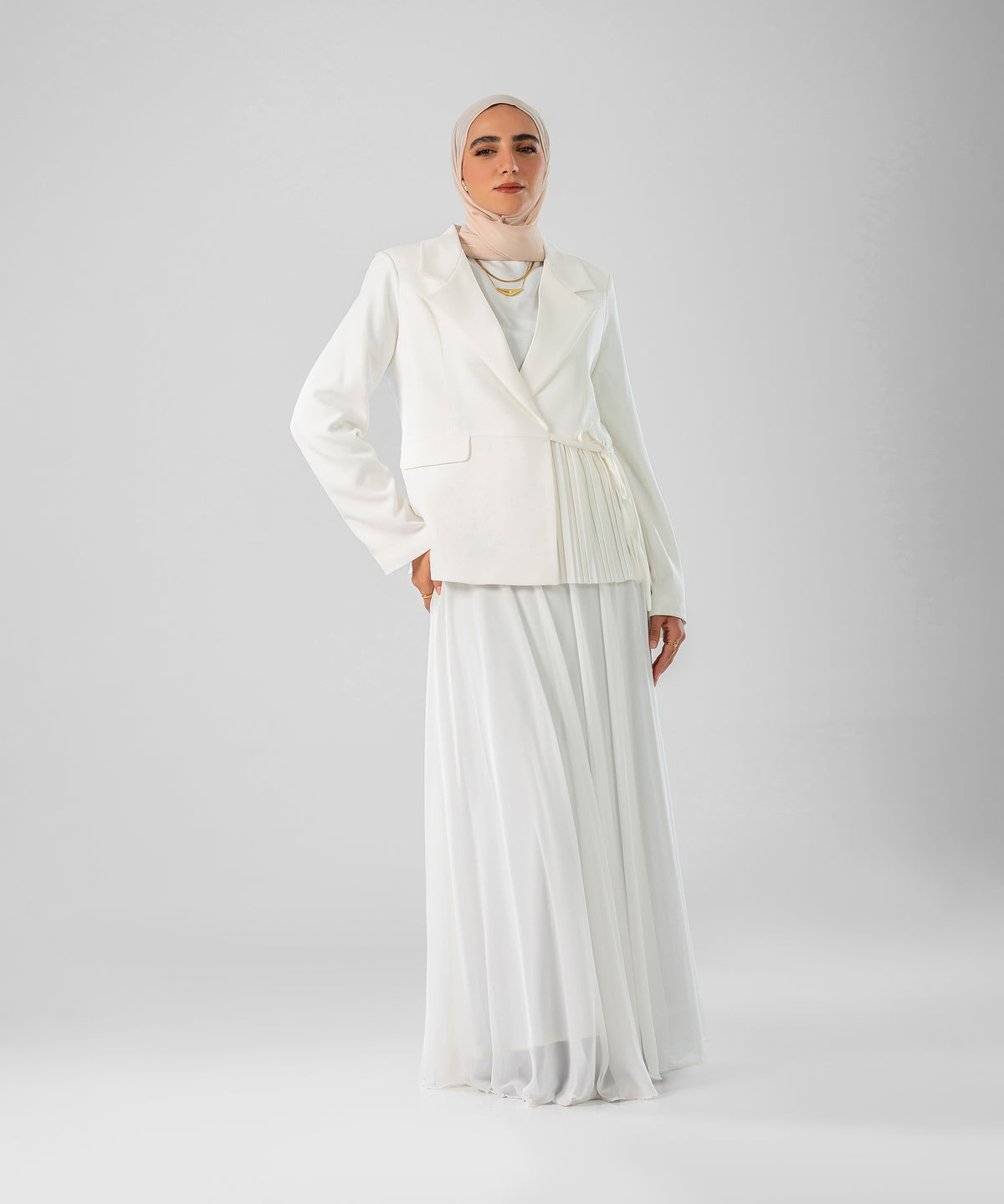 Pleated Blazer