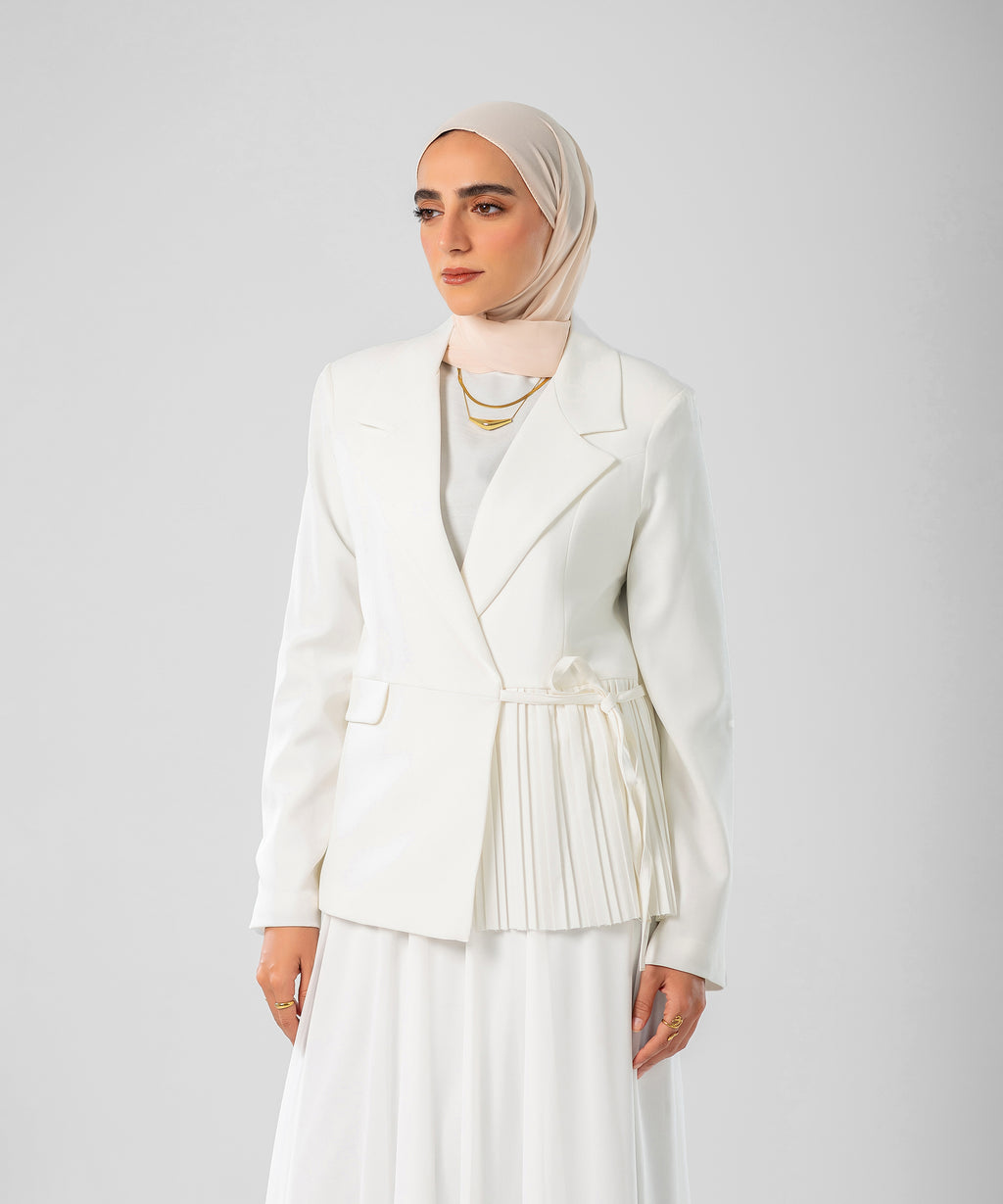 Pleated Blazer