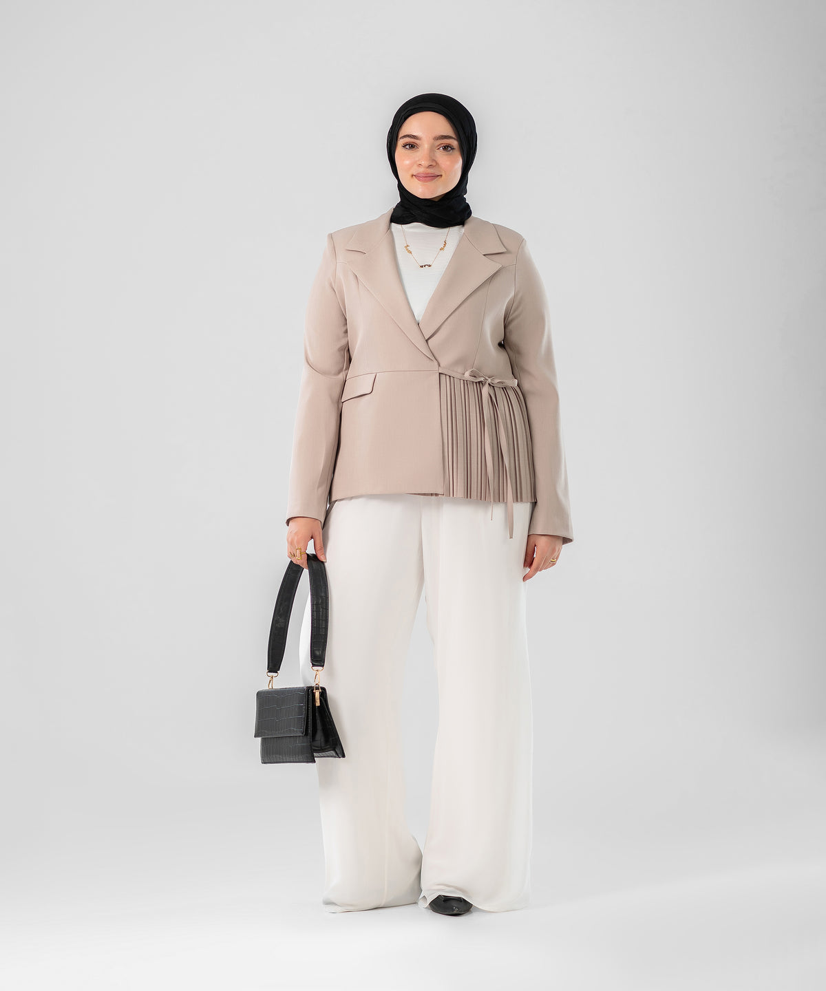 Pleated Blazer