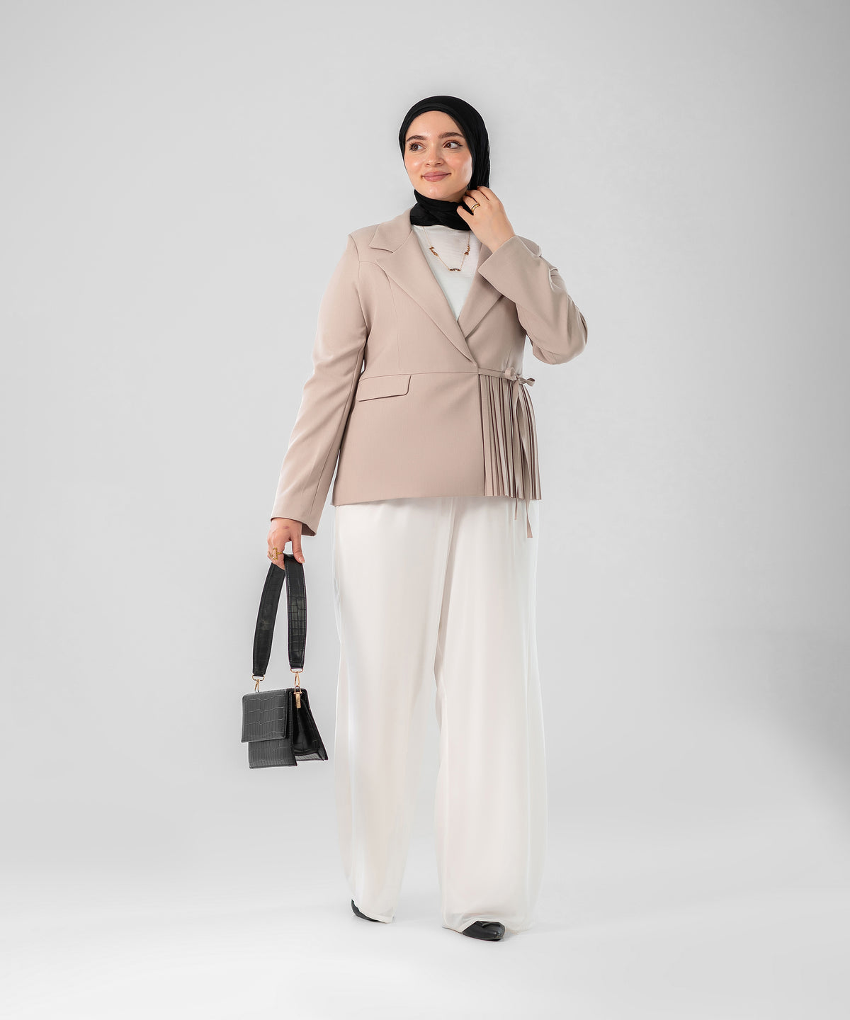 Pleated Blazer