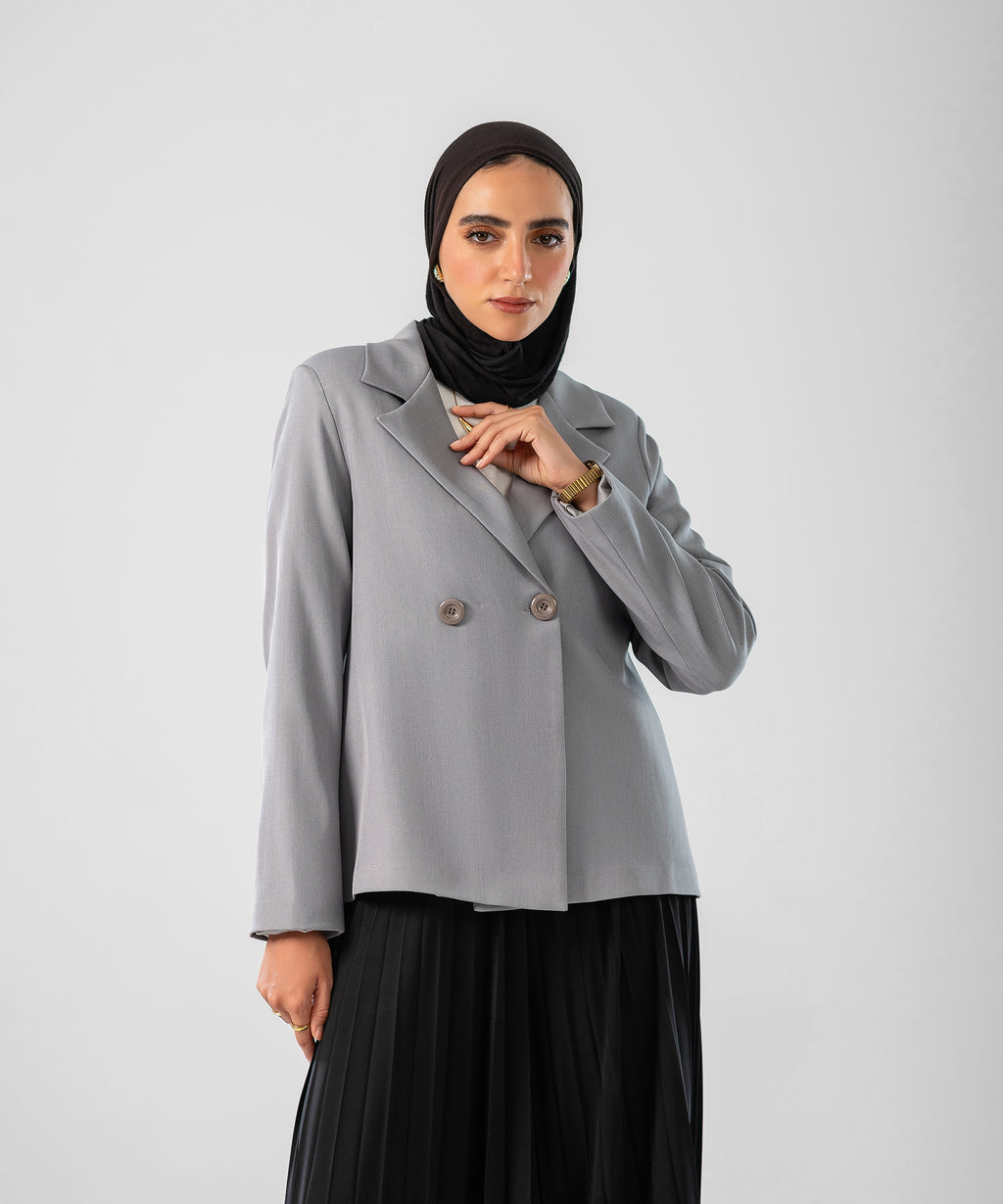 Belt Blazer ( Grey )