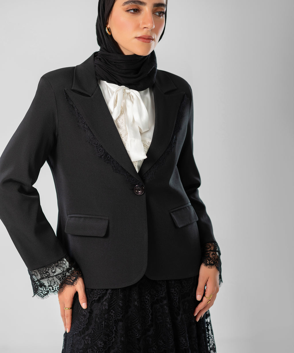 Dantel Blazer - بليزر دانتيل ( Beige )