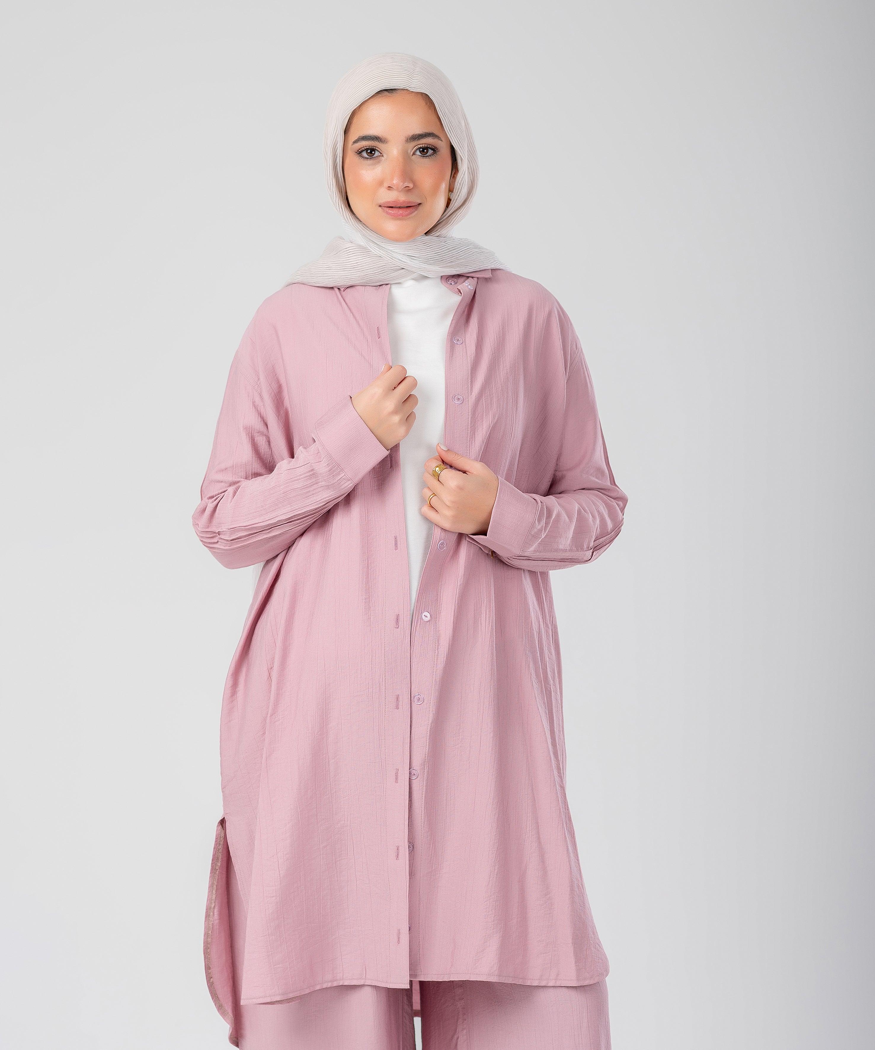 Two-Piece Modest Set Strides (Cashmere)