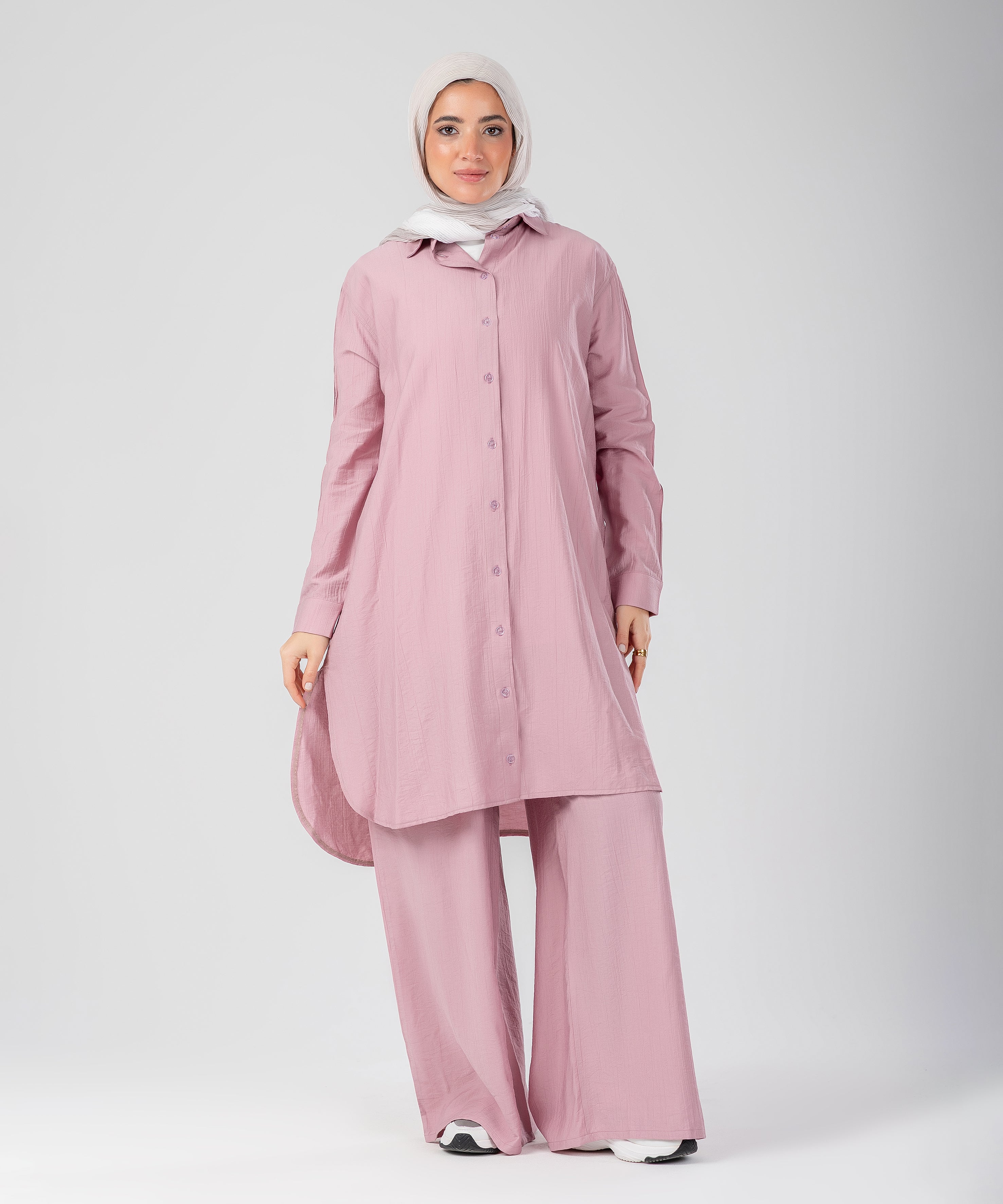 Two-Piece Modest Set Strides (Cashmere)