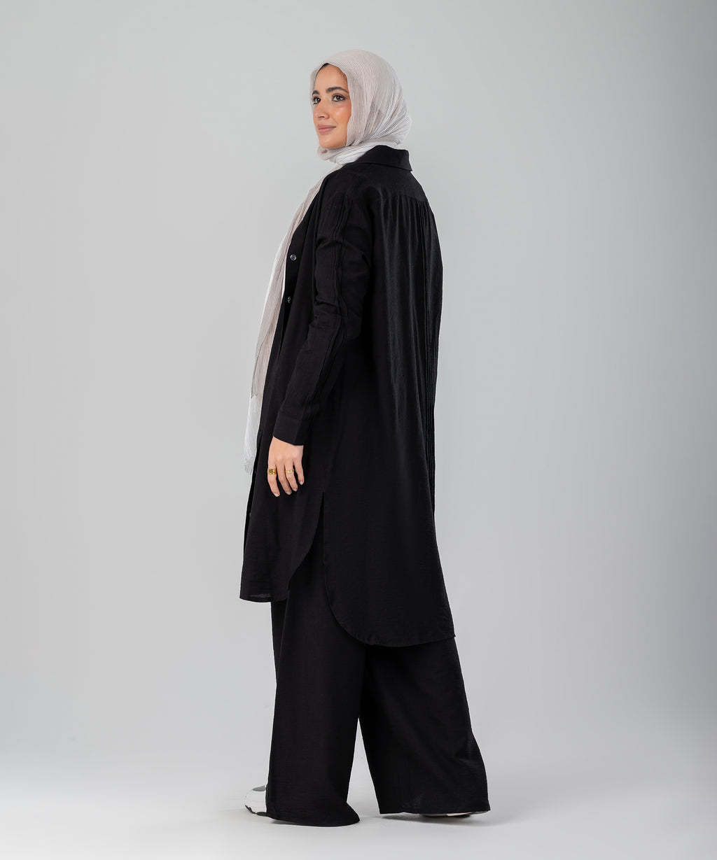 Two-Piece Modest Set Strides (Black)