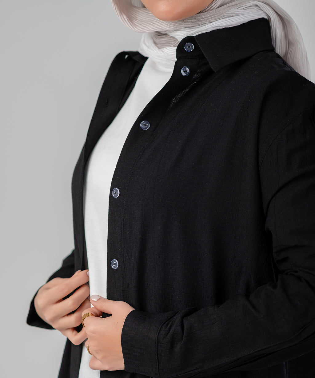Two-Piece Modest Set Strides (Black)