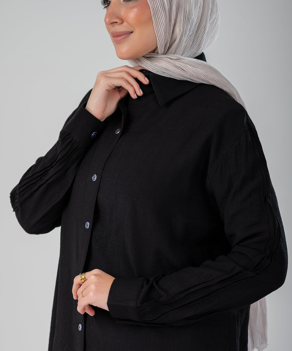 Two-Piece Modest Set Strides (Black)
