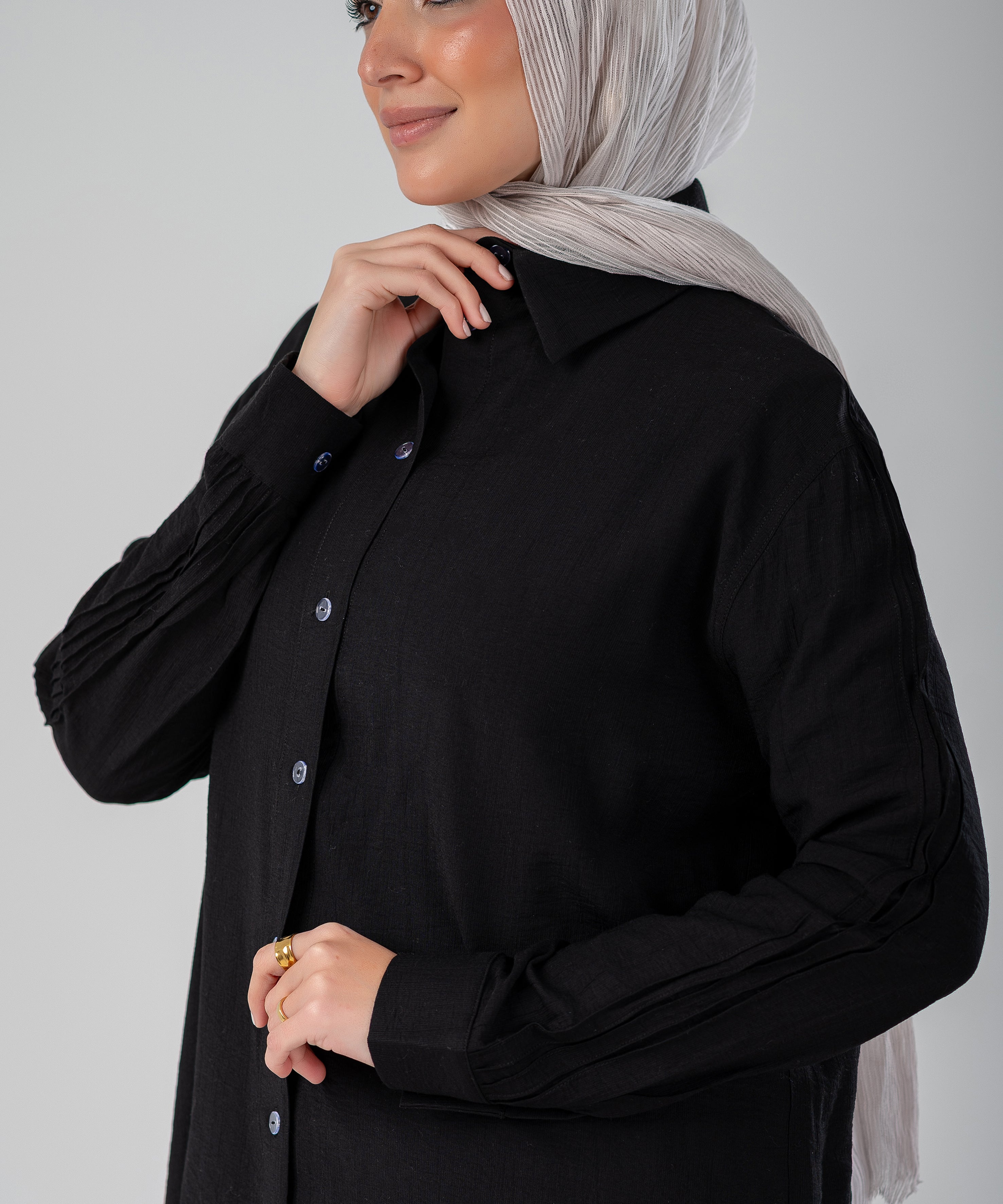 Two-Piece Modest Set Strides (Black)