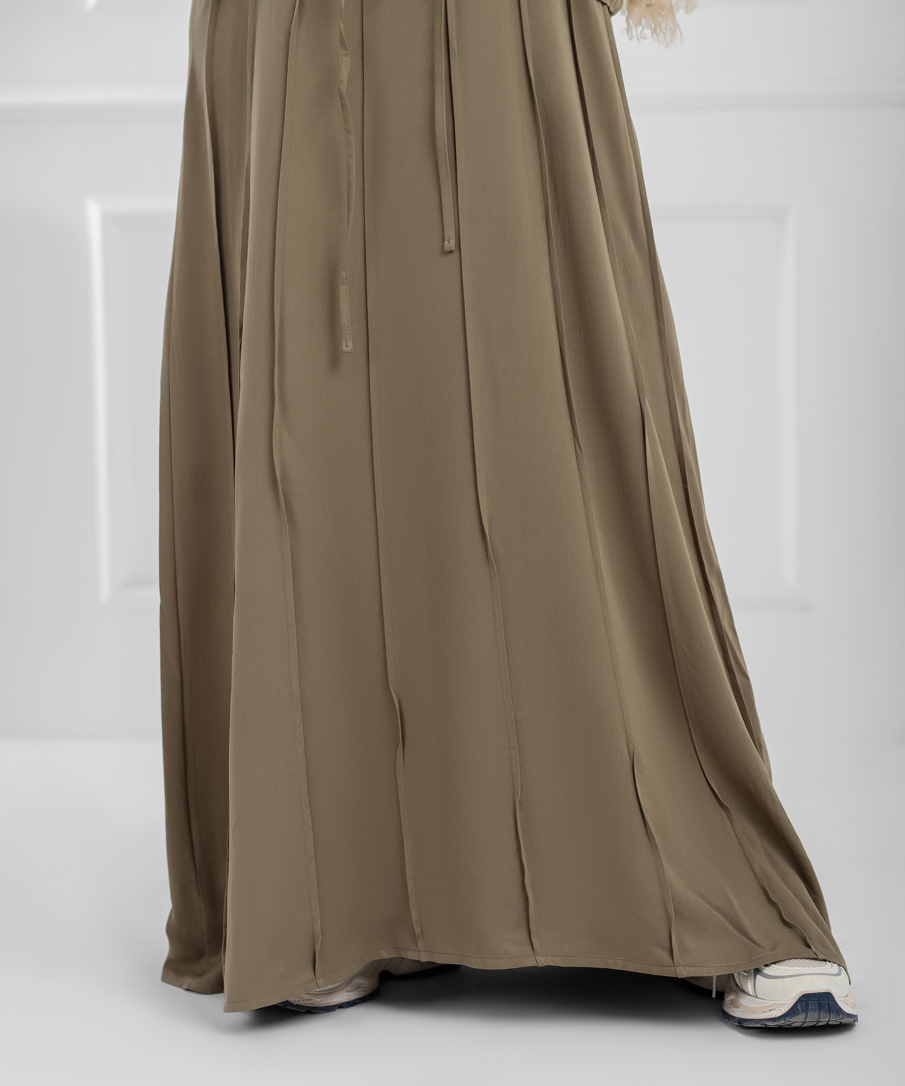 Summer Cotton Oriana Olive Modest Set (dress + cropped jacket)