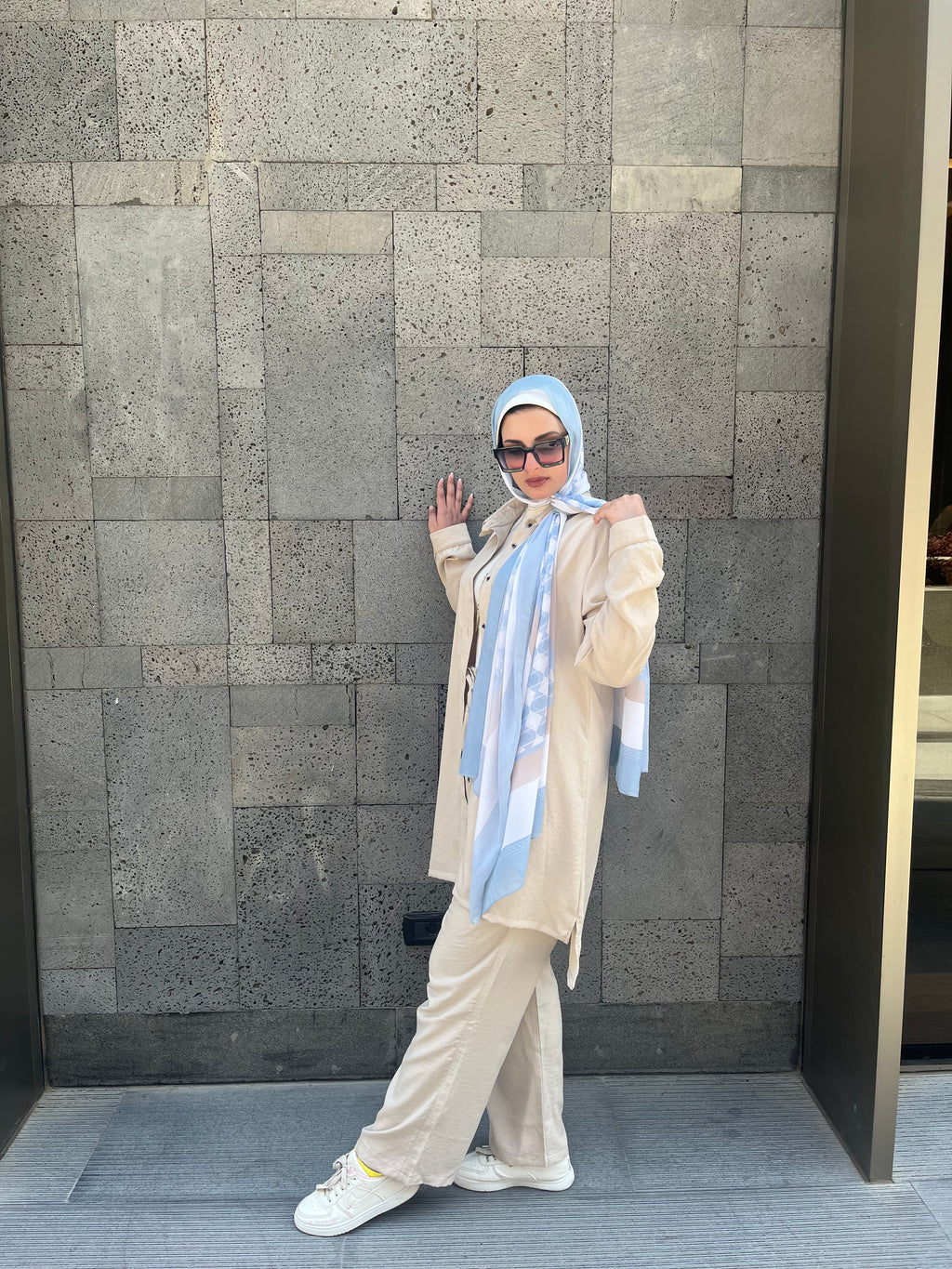 Dark Beige Linen Set