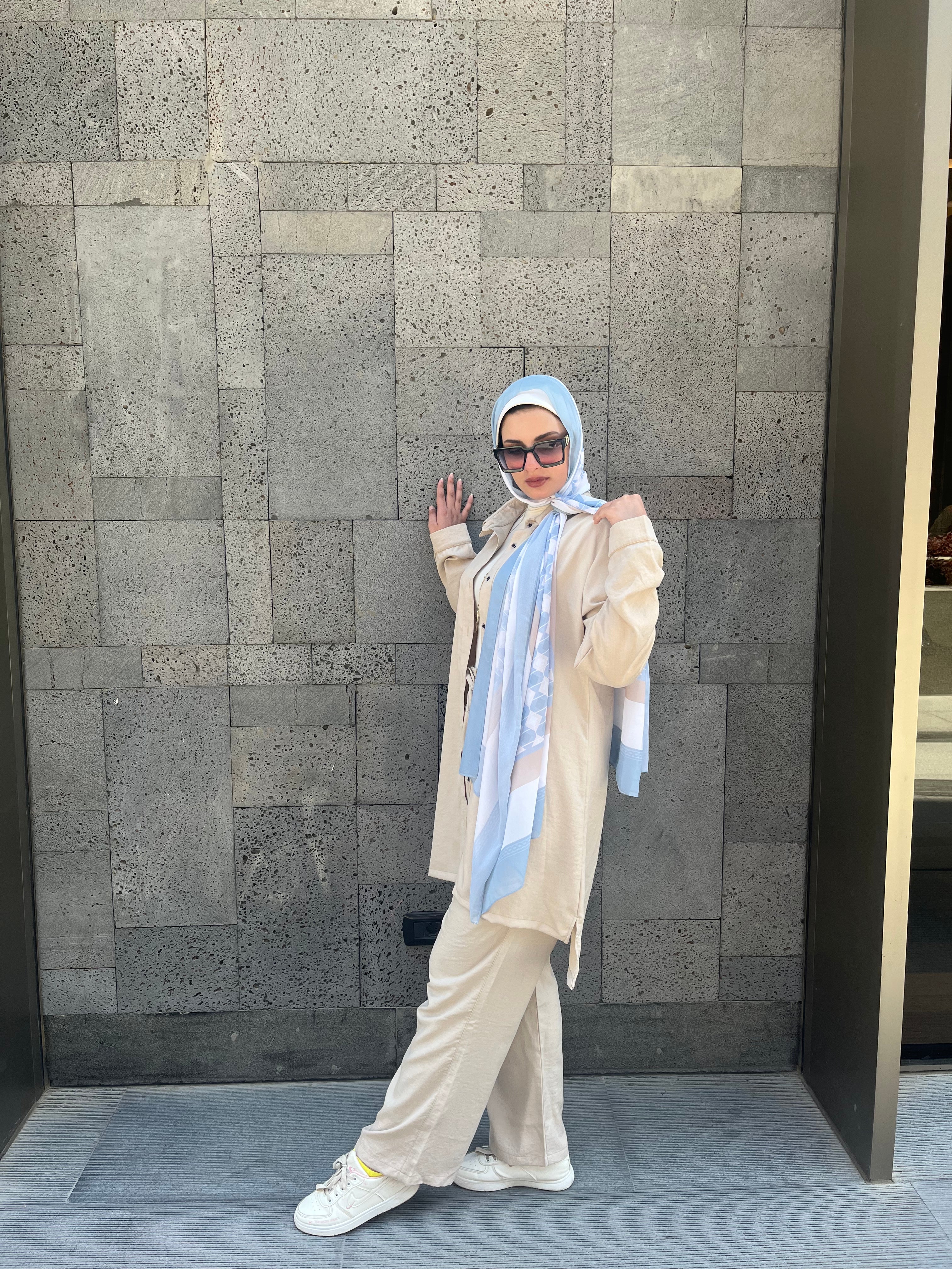 Dark Beige Linen Set