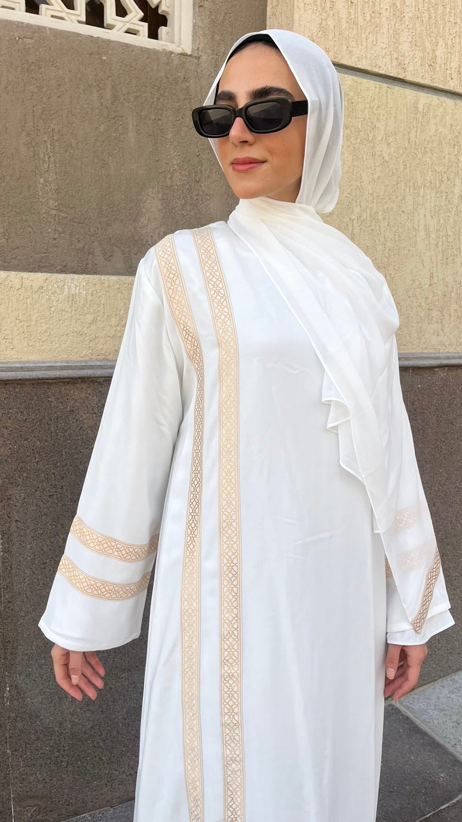 Umra white Abaya